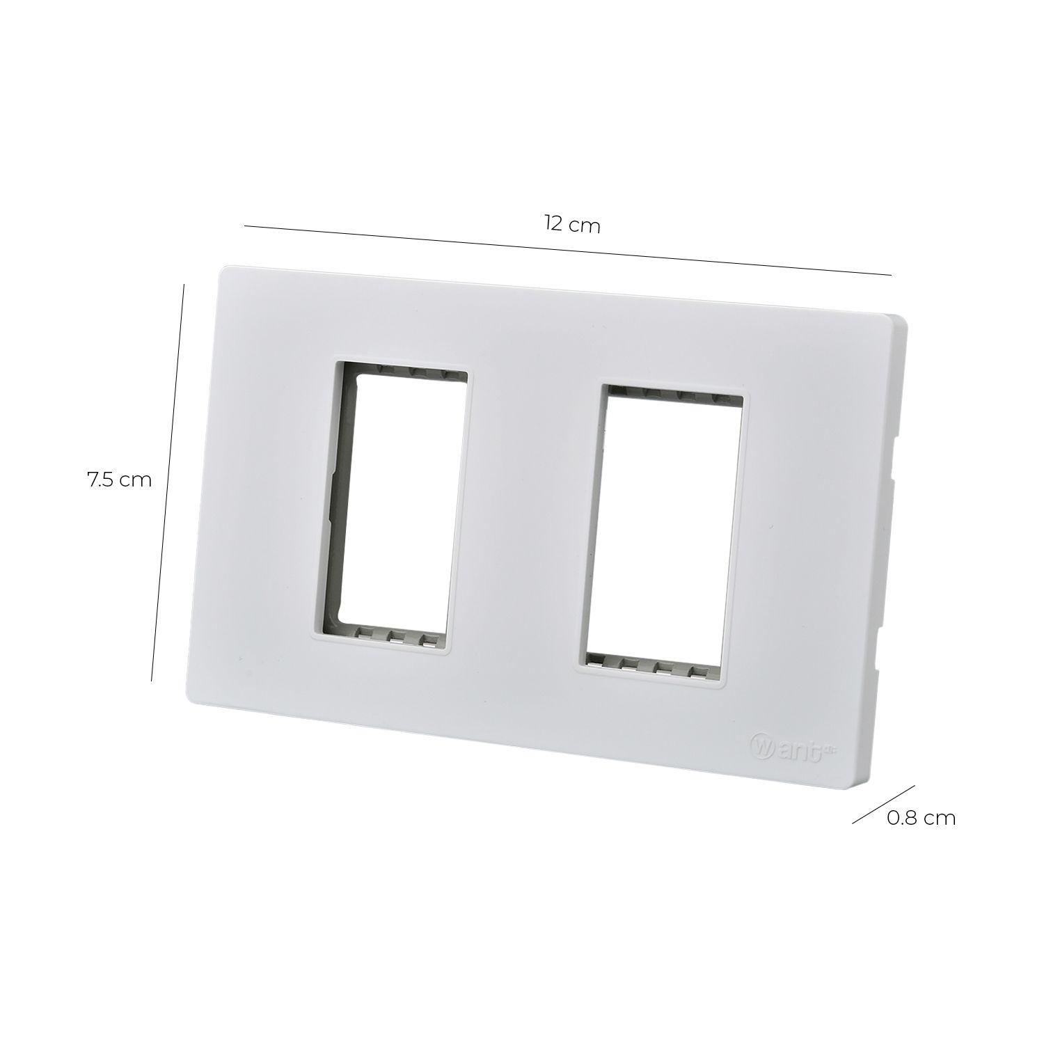 Pack 20 Placas Doble con Soporte Metálico - Blanco-2