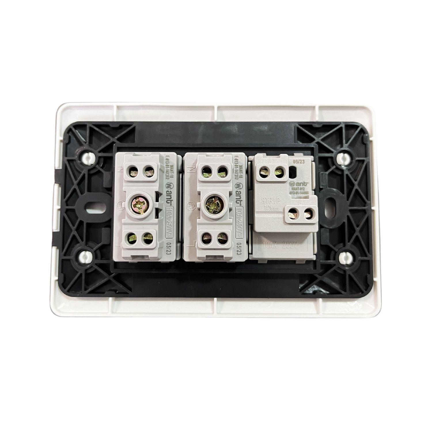 Pack 5 Tomacorriente 10A 250V + Interruptor 9/12 10A 250V-4