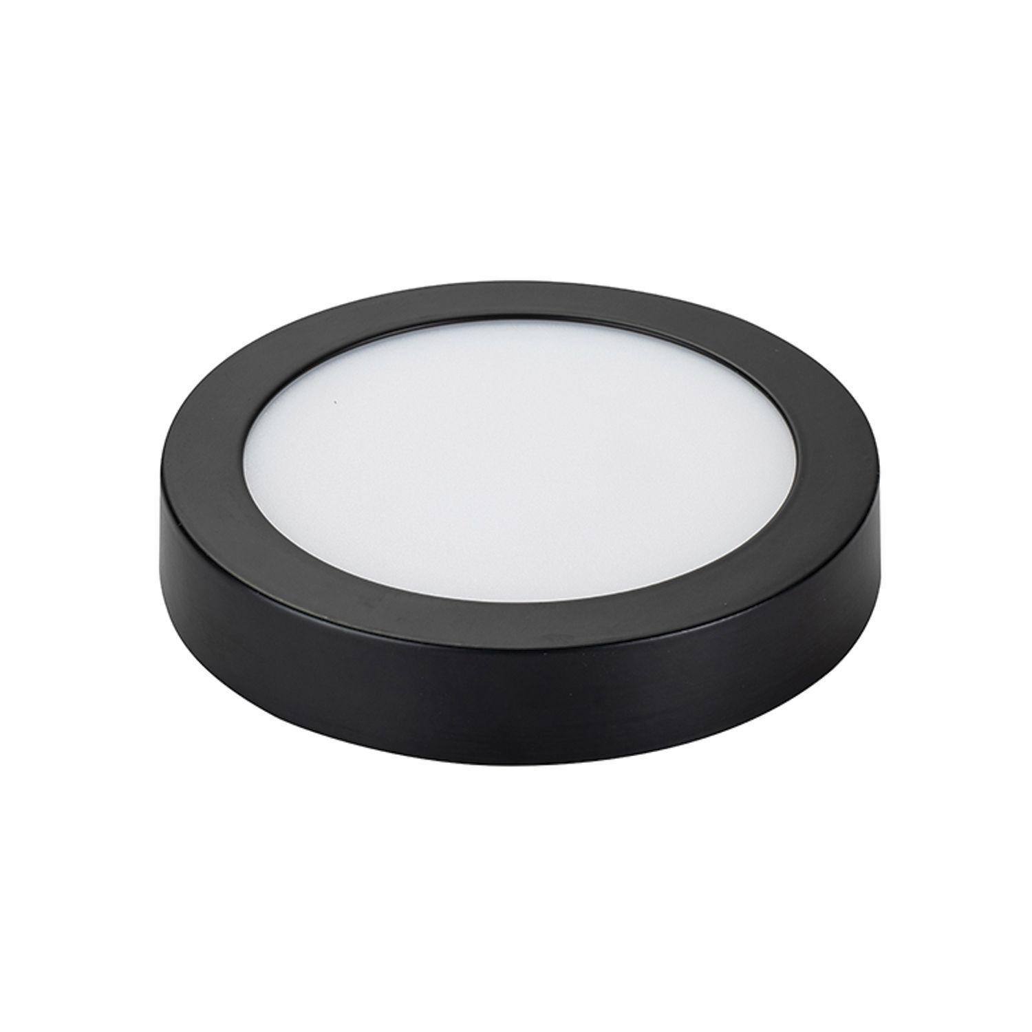Panel Redondo LED Sobrepuesto Negro 24W Neutro-0