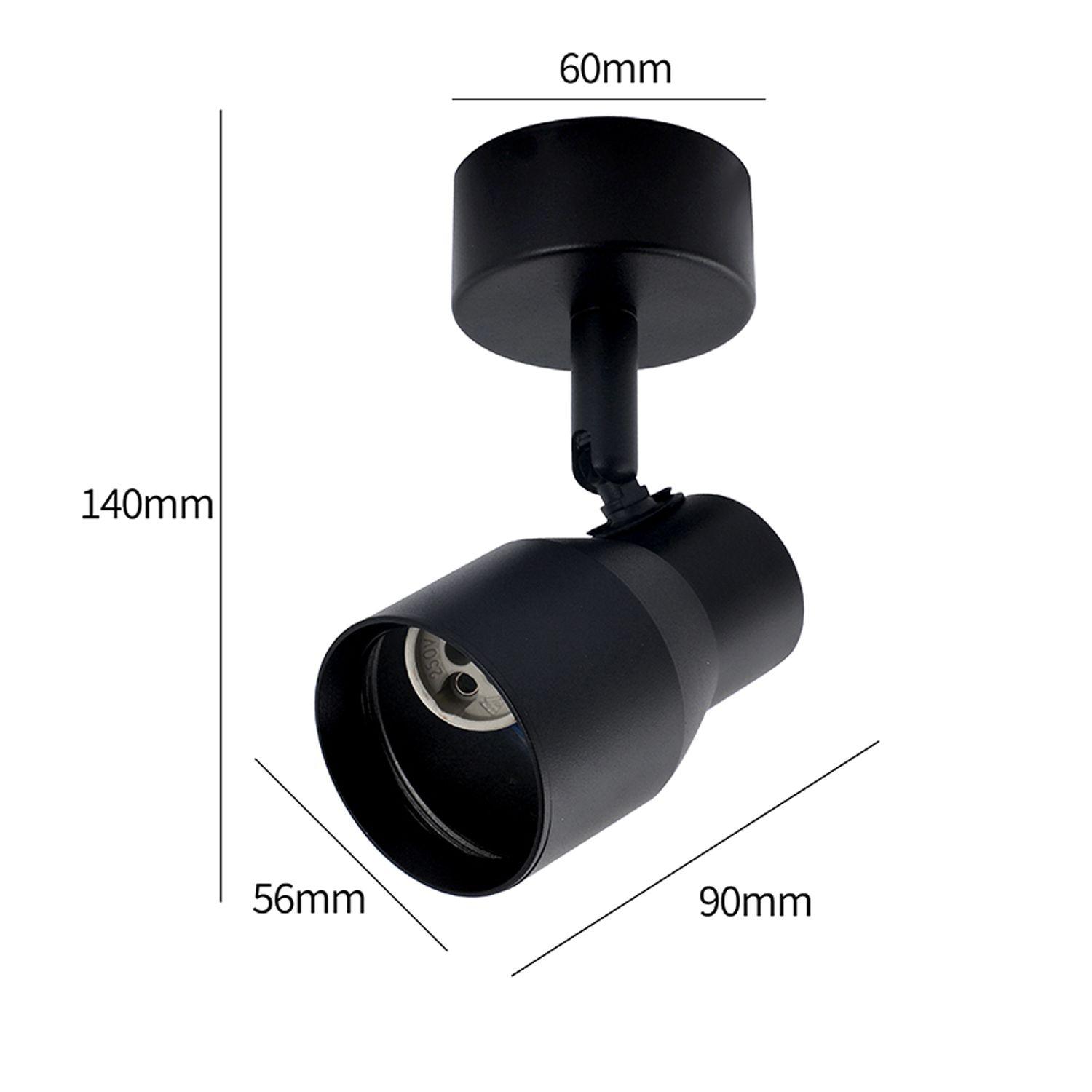 Foco Spot Cielo o Muro Porta 1xGU-10 Round Negro Incluye  Ampolleta -2
