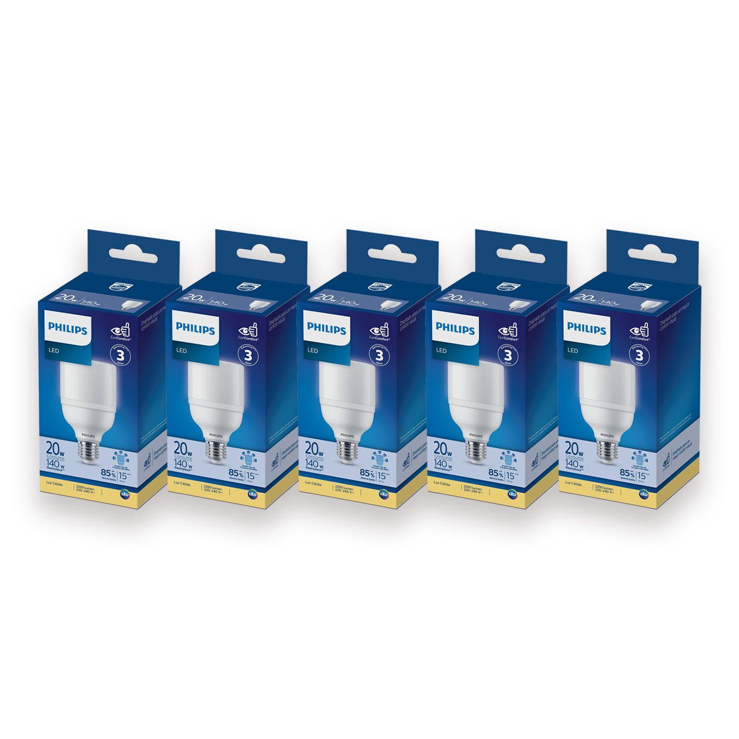 Pack 5 Ampolletas Industrial "LEDBright" Philips 20W E27 Cálida-4