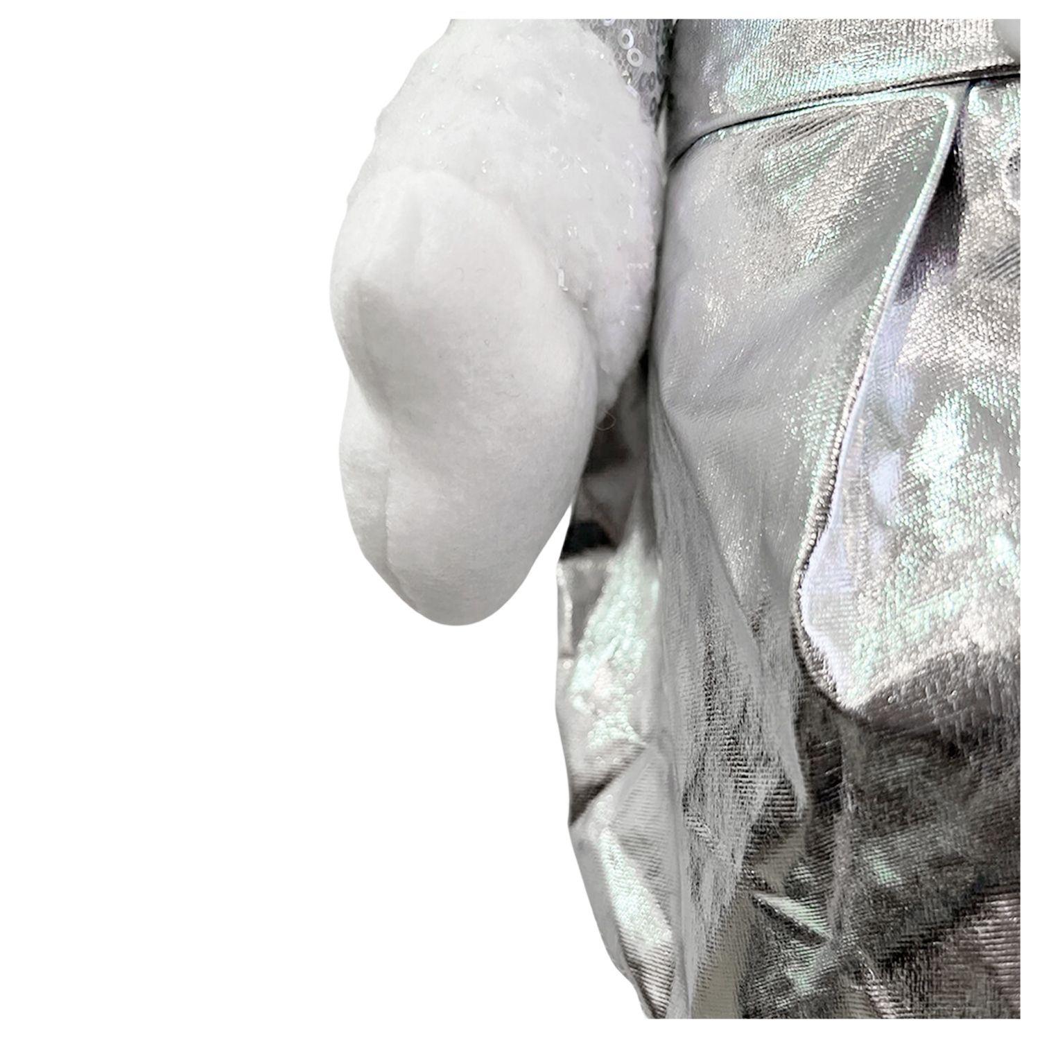 Mono Nieve Navidad Patas Largas Plateado 45 cm-6