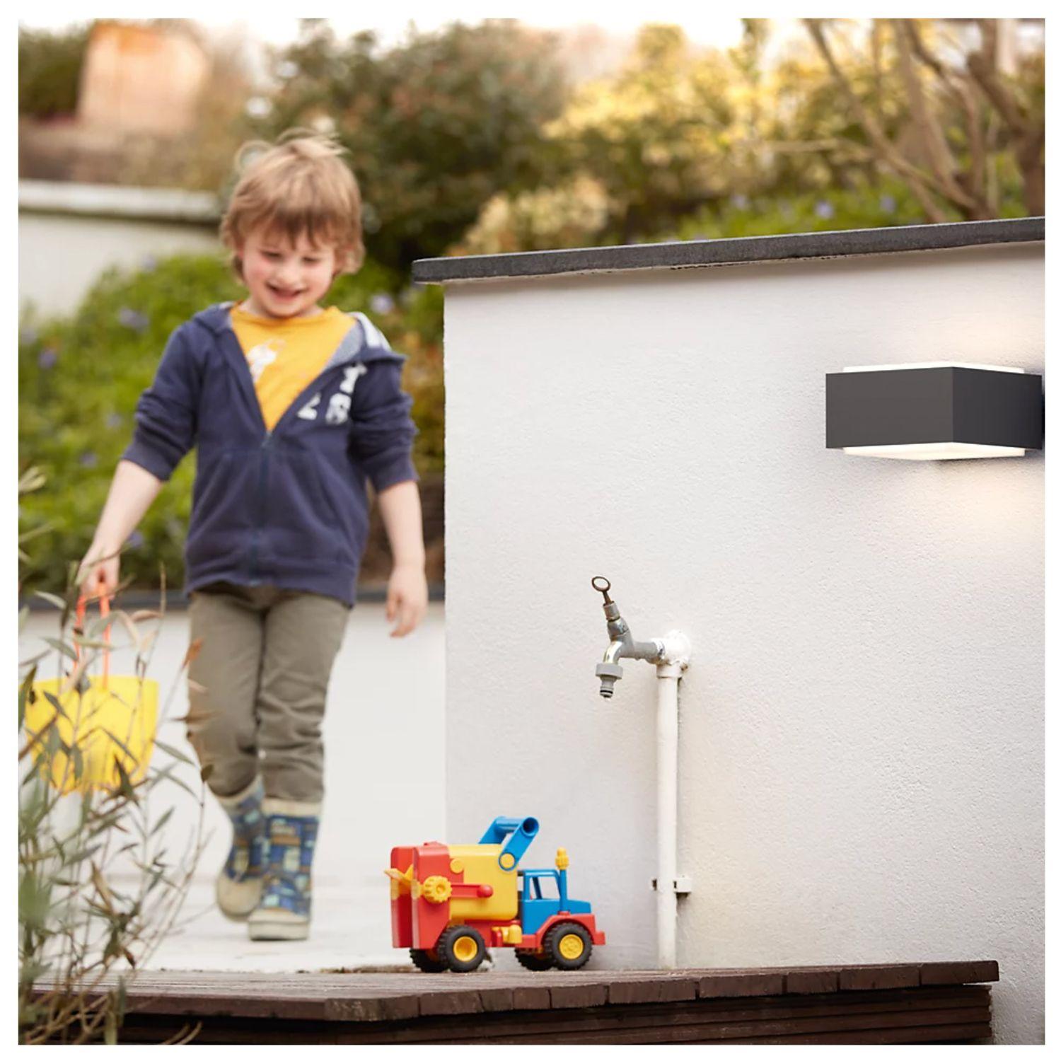 Aplique LED Exterior "Hedgehog" Negro Philips Ampolleta Fría-6