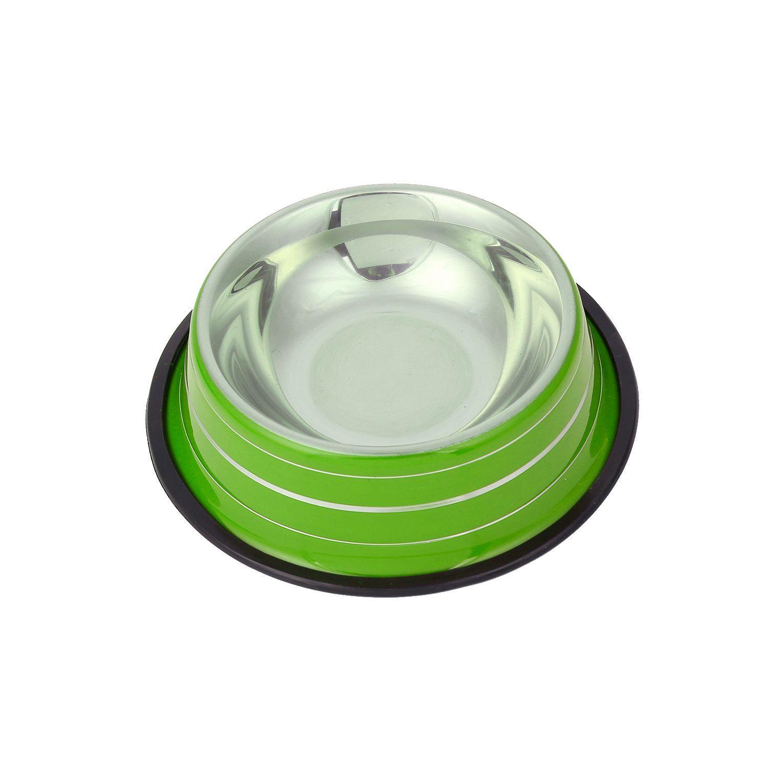 Plato Antideslizante Para Mascotas Grande Verde-0