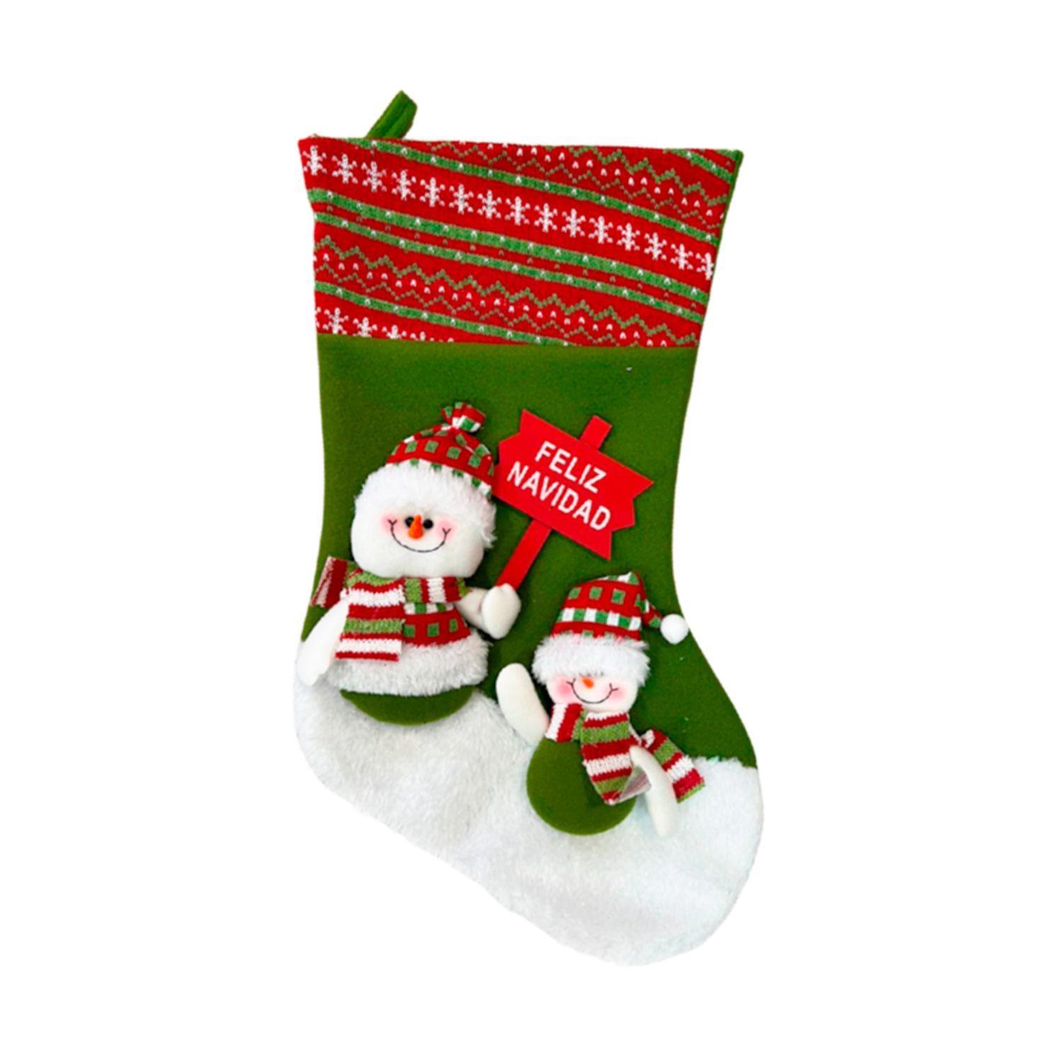 Bota Decorativa Navideña Rojo-Verde 43 cms-0