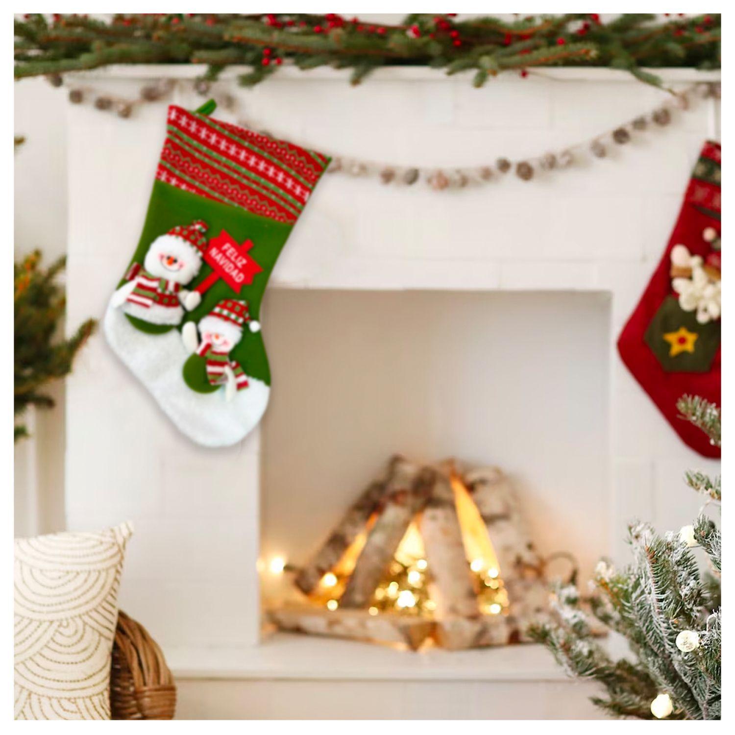 Bota Decorativa Navideña Rojo-Verde 43 cms-7