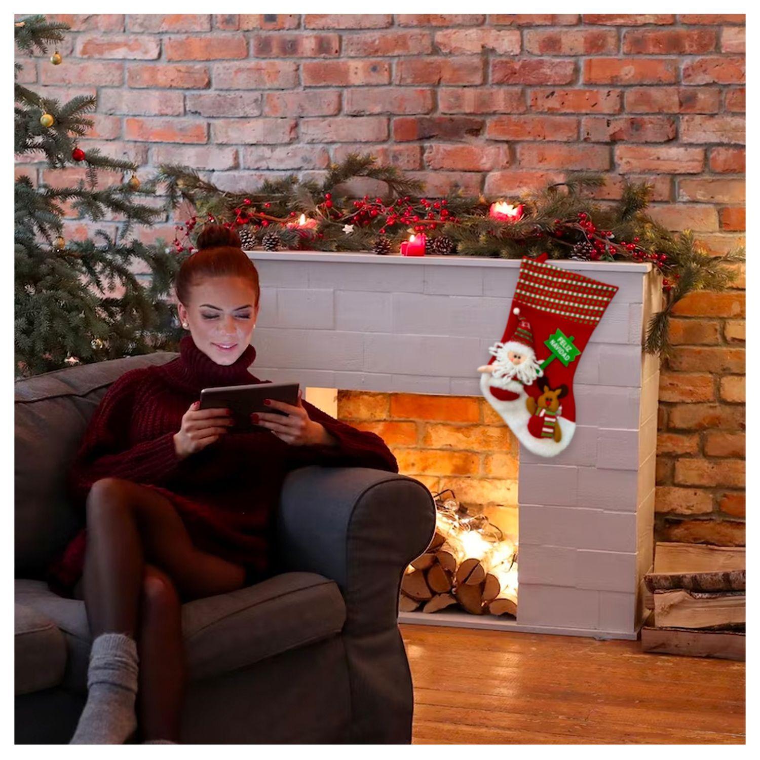 Bota Decorativa Navideña Rojo-Verde 43 cms-6