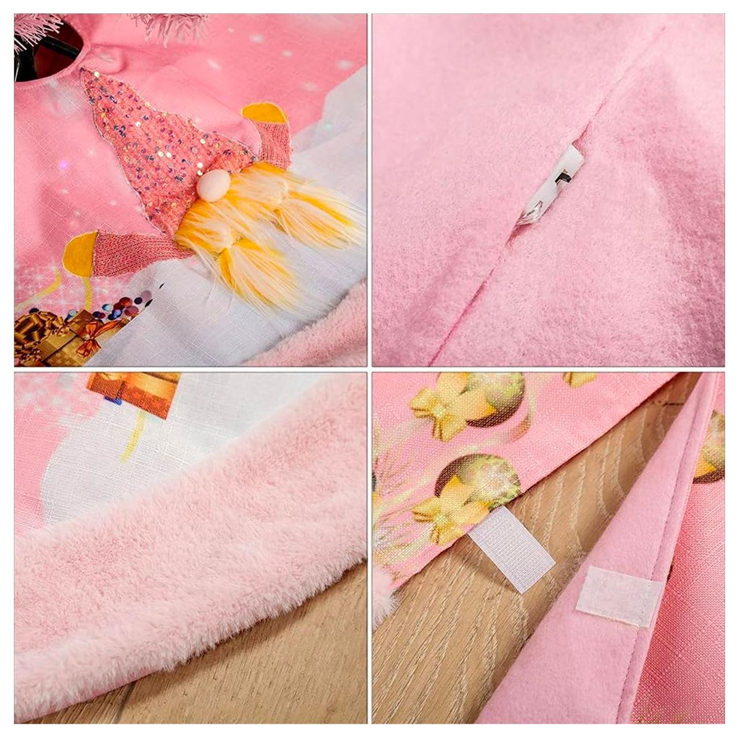 Faldón Para Árbol de Navidad Rosado-6