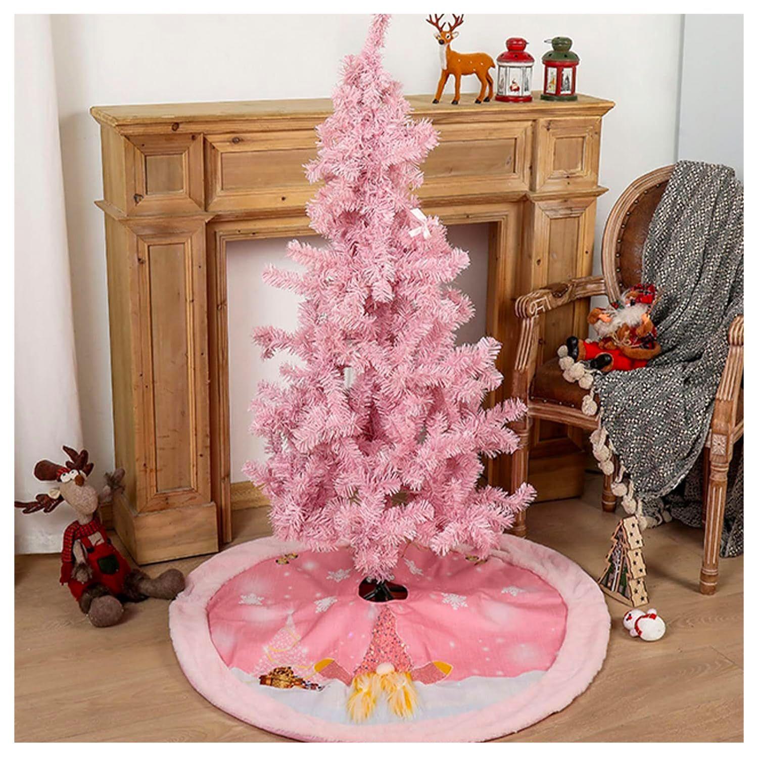 Faldón Para Árbol de Navidad Rosado-2