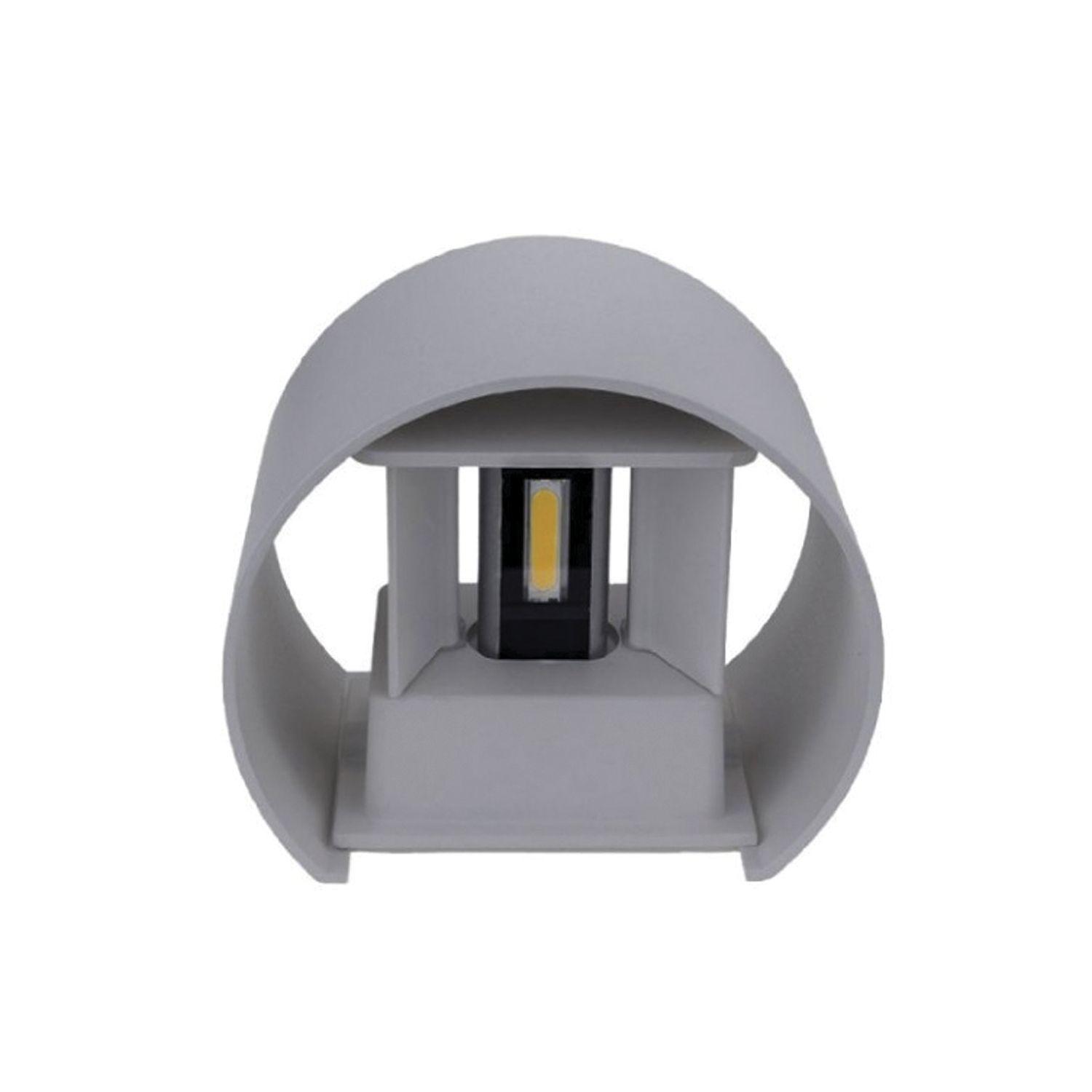 Apliqué LED Decorativo Para Pared 6W Gris-4