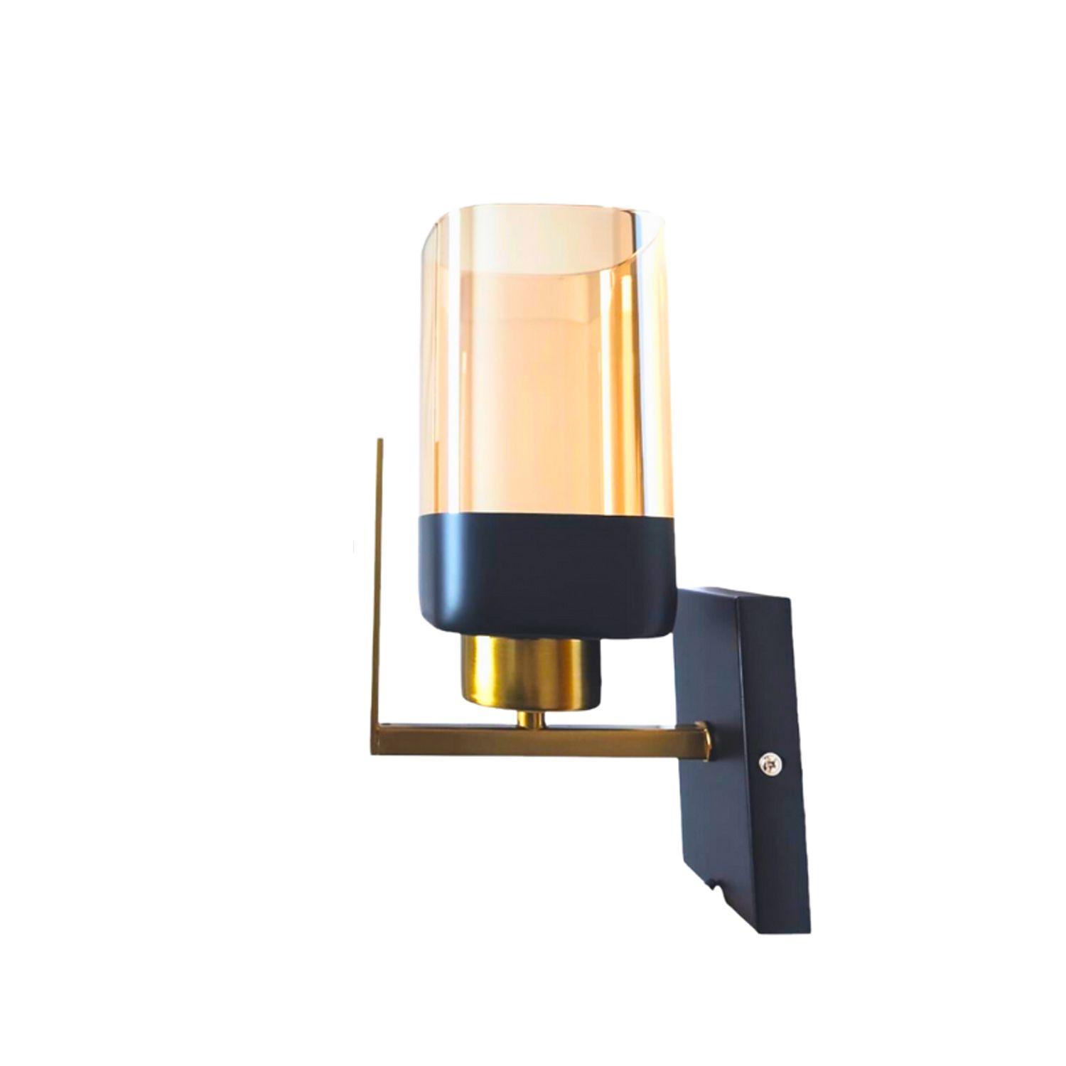 Pack 5 Apliqué Pared Simple Dorado Lesath Diseño Cuadrado E-27 Ampolleta Fría-1