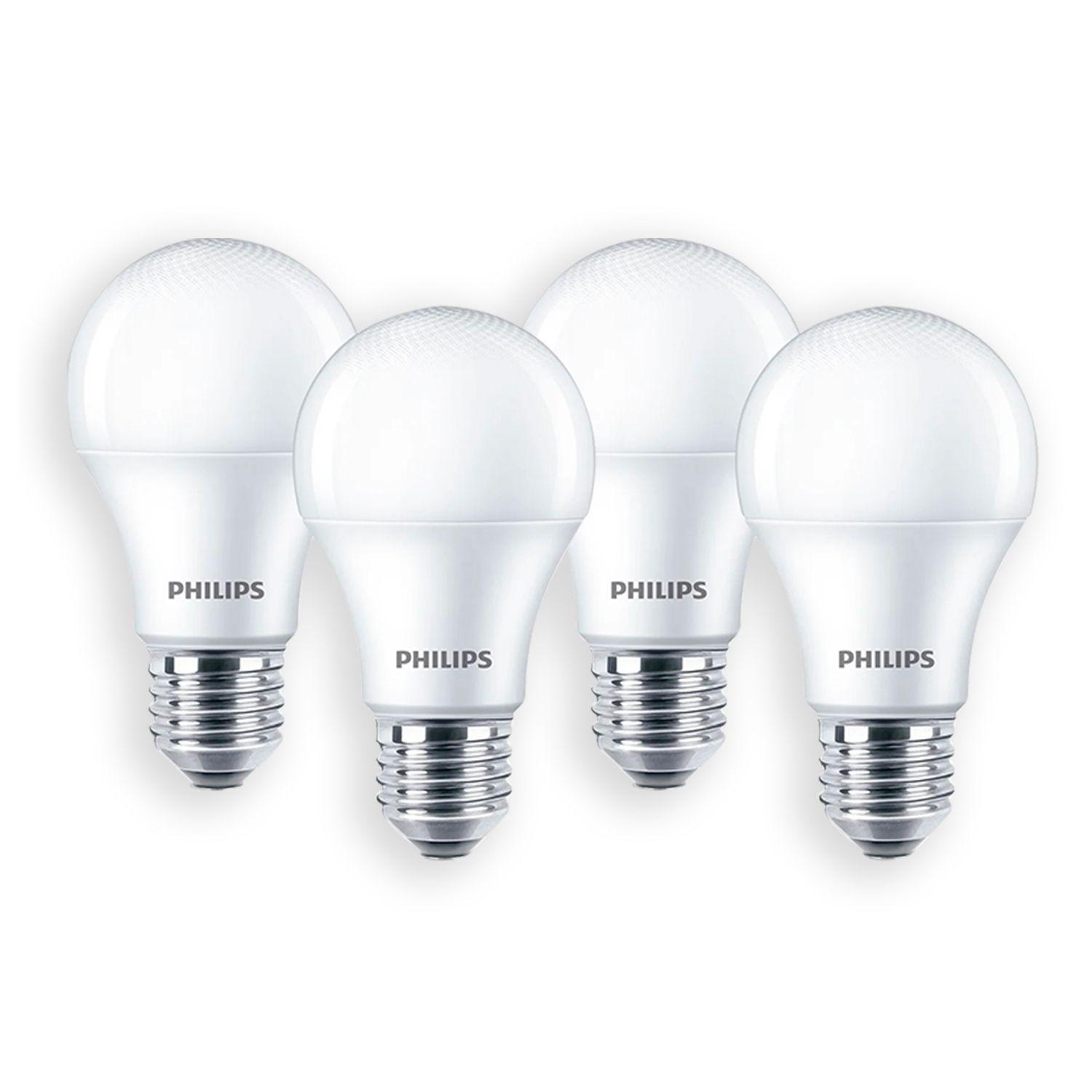 Pack 4 Ampolletas Philips Eco Home Led Bulb 12W E27 - Cálido-0