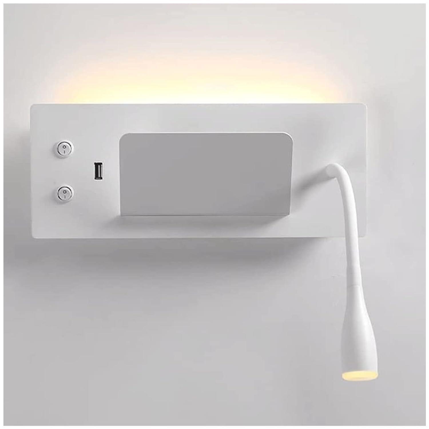 Apliqué Lector LED Flexi USB 5W+3W Blanco - Luz Cálida-3