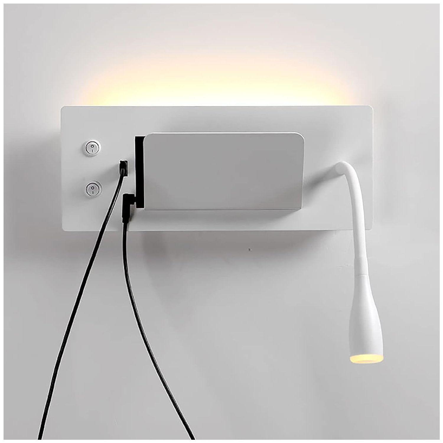 Apliqué Lector LED Flexi USB 5W+3W Blanco - Luz Cálida-4