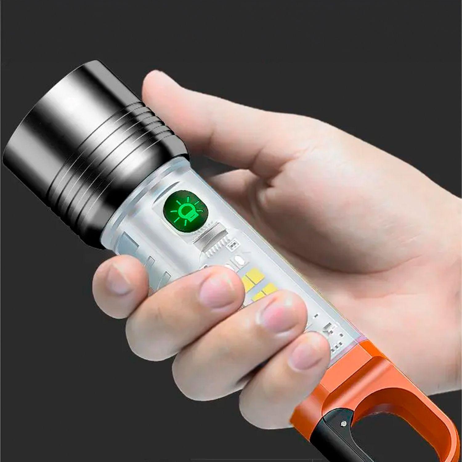 Linterna Portátil Multifuncional Largo Alcance USB-4
