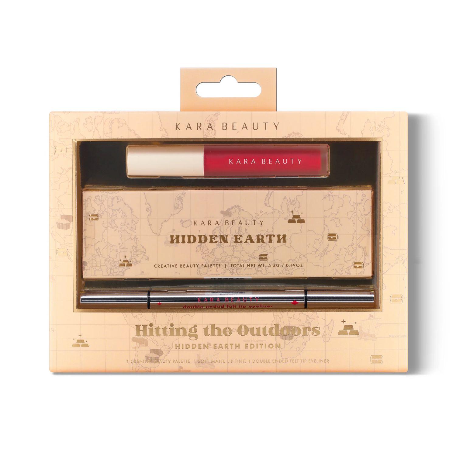 Set Labial, Sombras y Delineador “Hitting the Outdoors” Hidden Earth - Kara Beauty-0