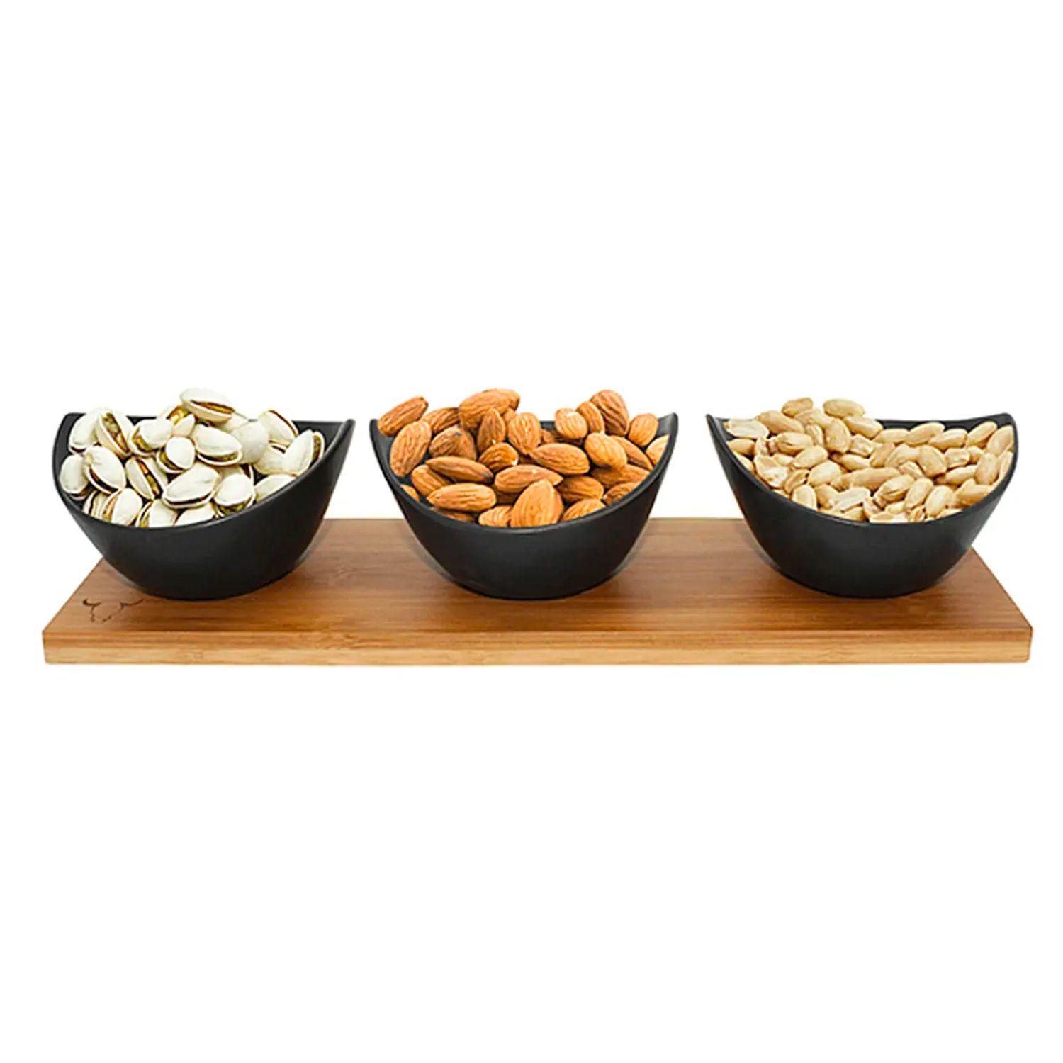 Set 3 Bowls Para Aperitivo Con Bandeja - Wayu-0