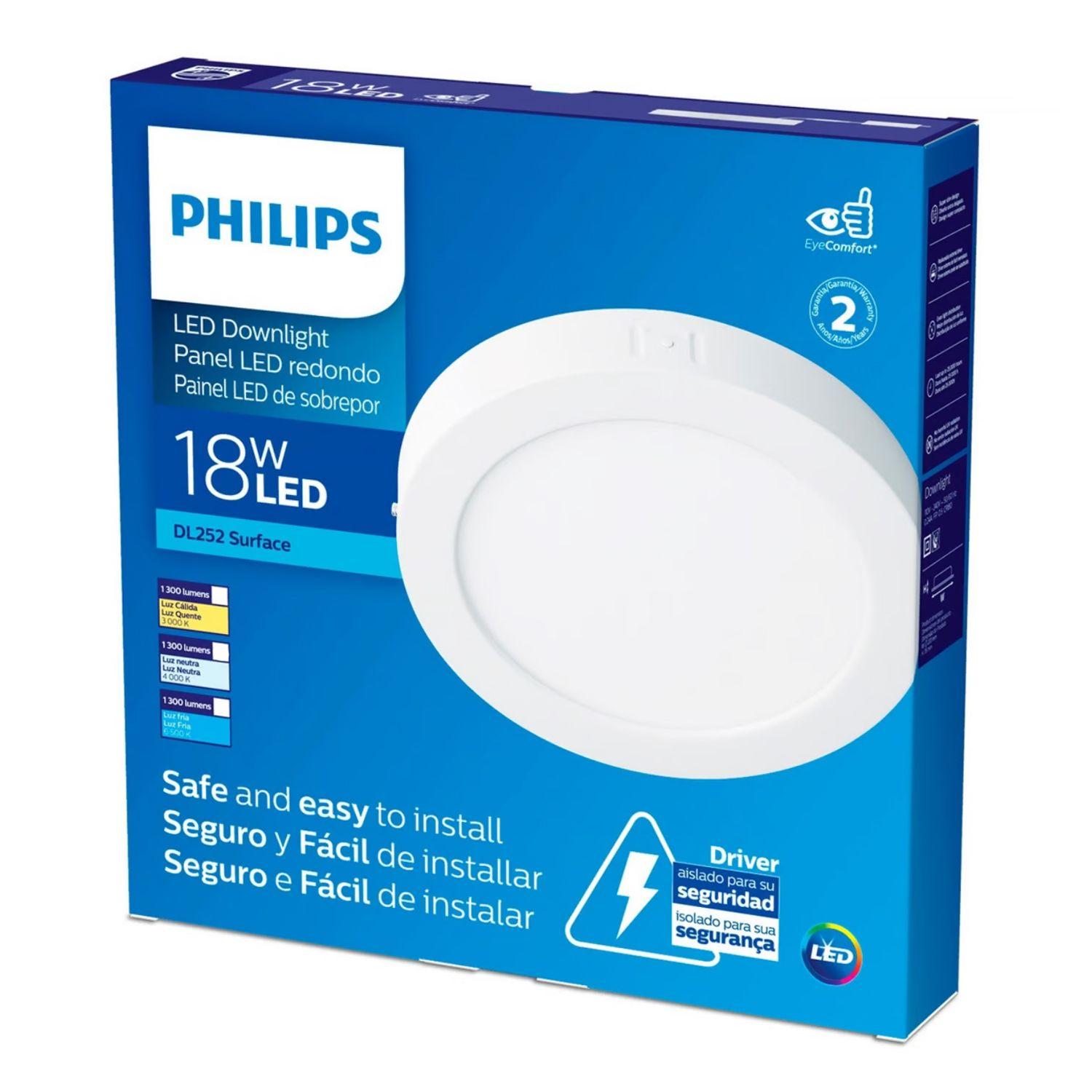 Panel LED 18W sobrepuesto redondo DL252 G2 Philips - Frío-5