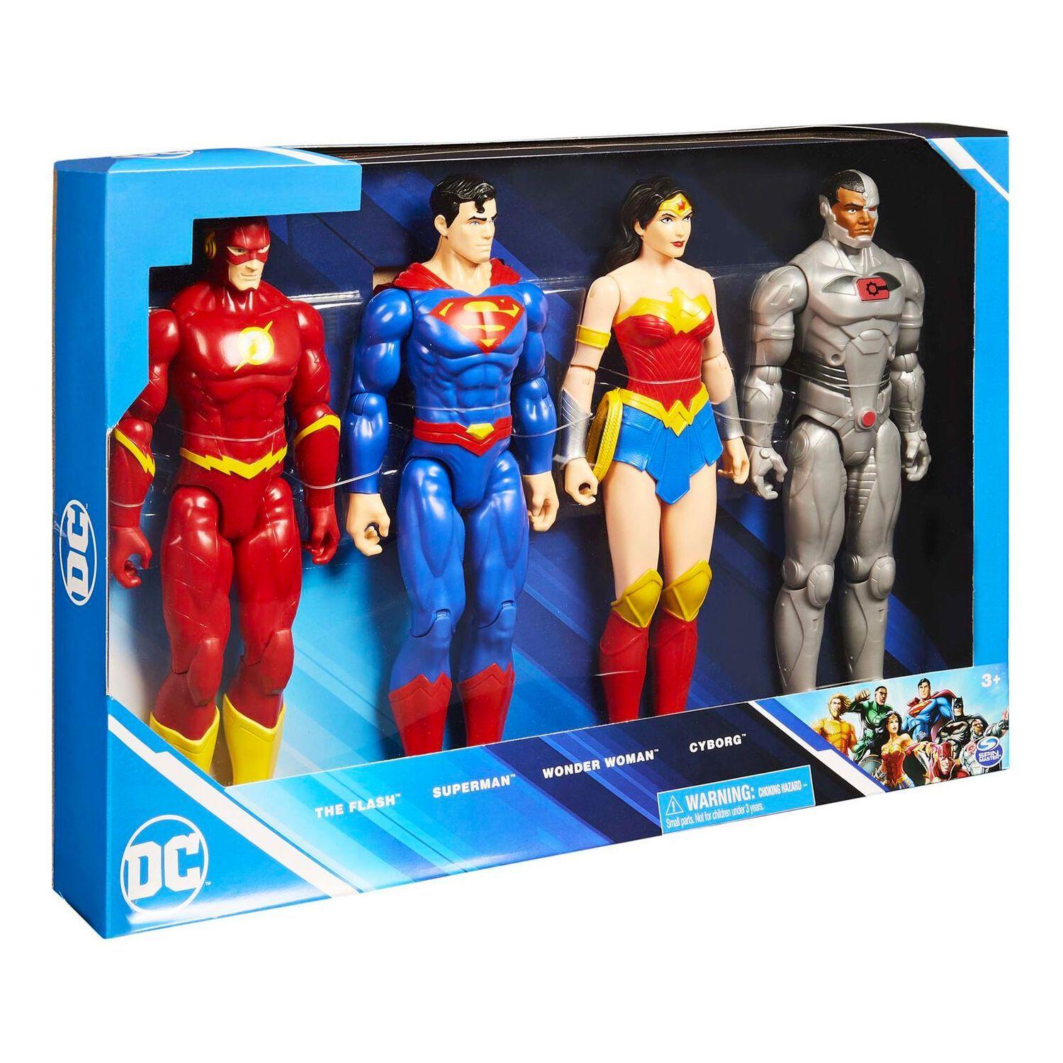 Set 4 Figuras de Acción Articuladas DC Comics 30cm-1
