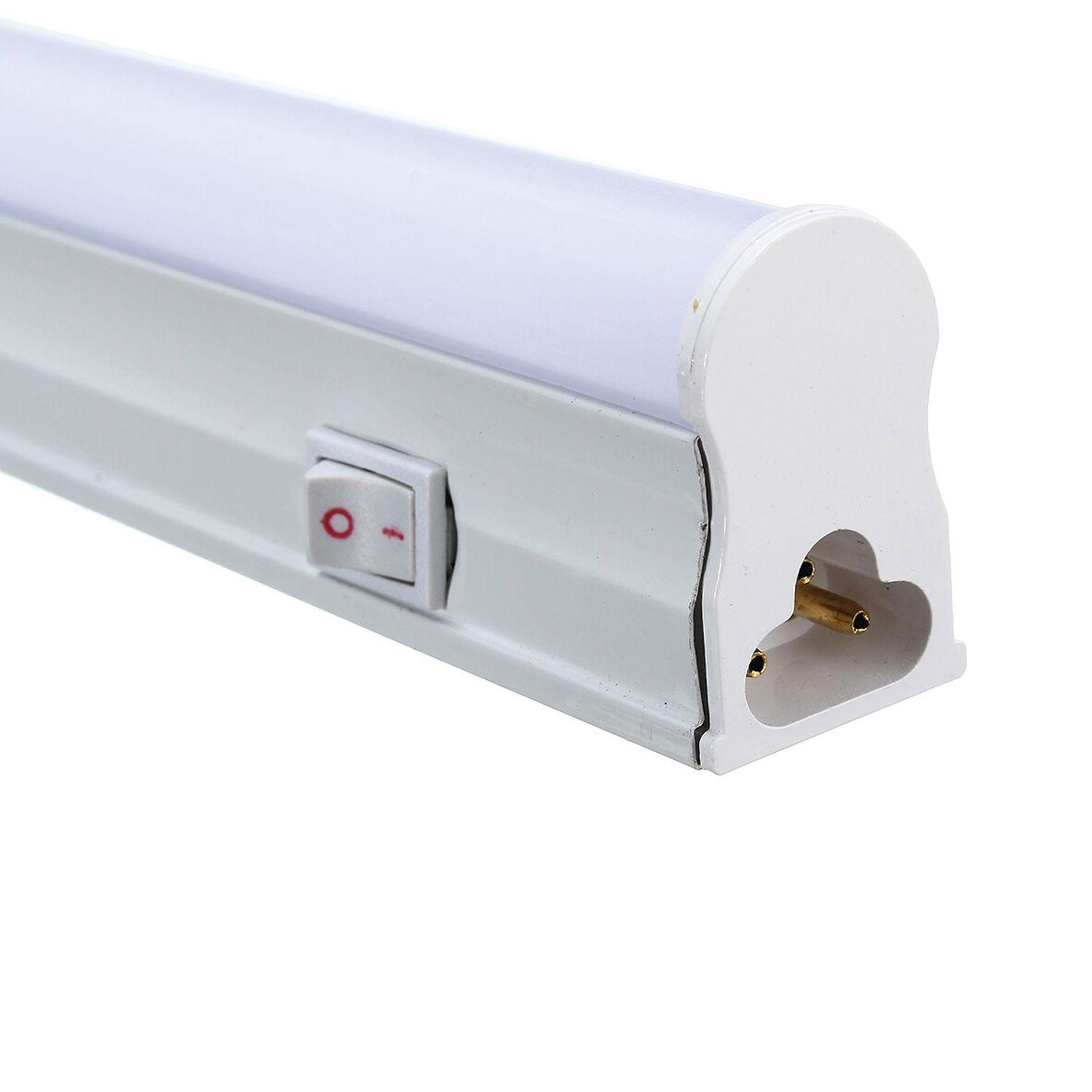 Tubo LED T5 Con Base Empavonado On/Off 9W 60cm  - Frío-0
