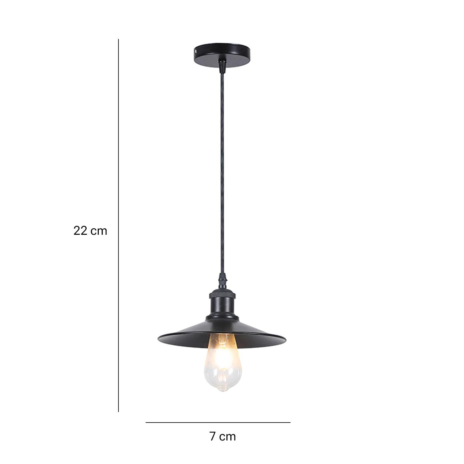 Lámpara Colgante E-27 Diseño Vintage Sigis Pro Negro Incluye Ampolleta-2