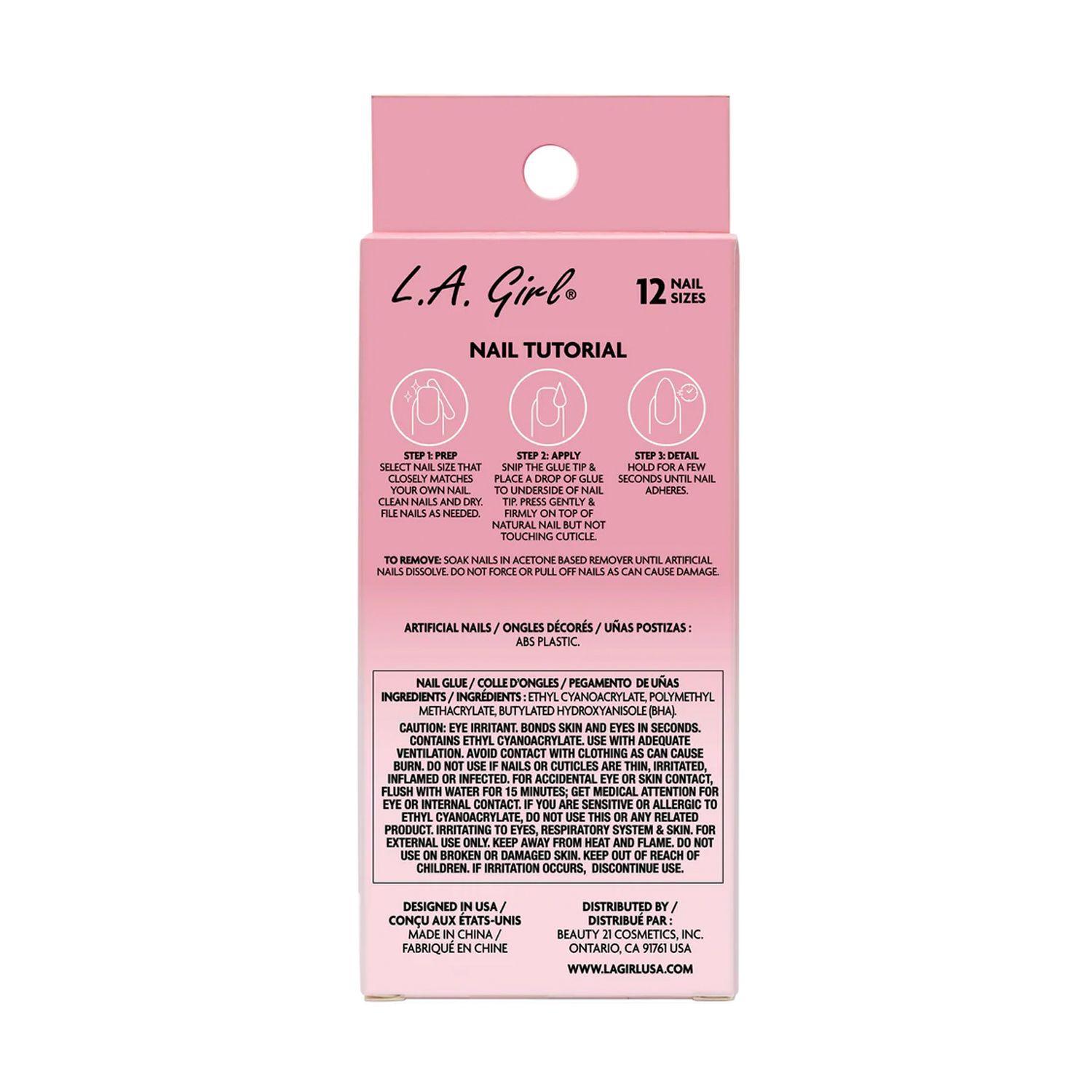 Set de uñas press on “Oh So Shine”Classy French Tip - L.A Girl-1