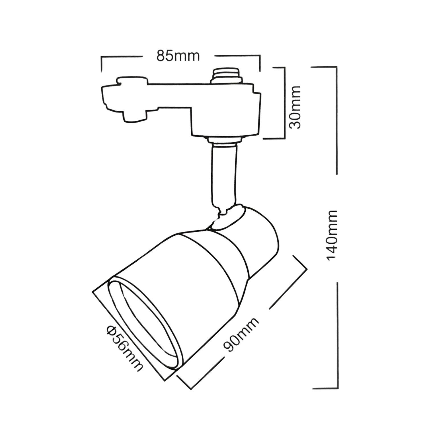 Foco LED Riel Porta GU-10 Round Blanco Incluye  Ampolleta -1