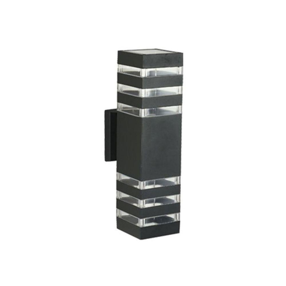 Aplique Pared Doble Exterior Diseño Líneas E-27 Incluye Ampolleta Cálida-1