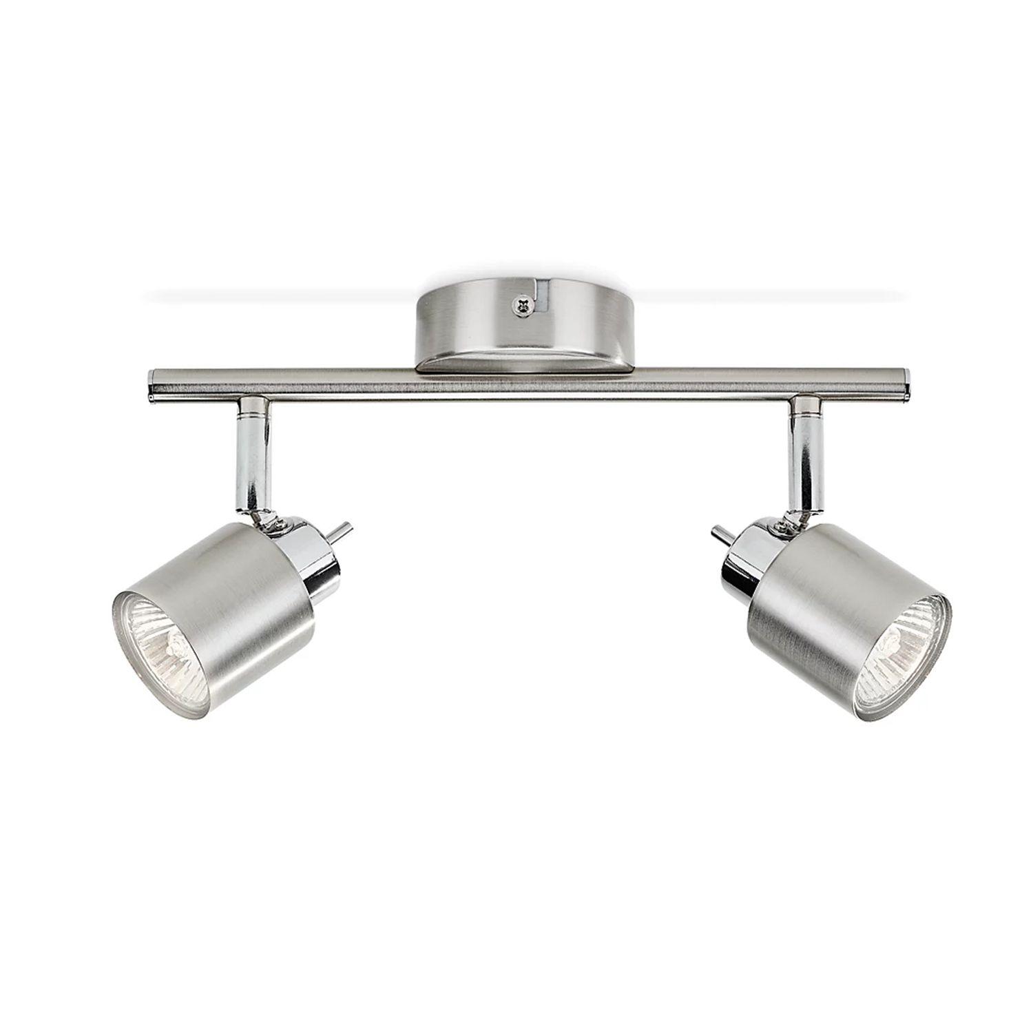 Foco Philips Meranti Spotlight Gris x2 GU10 Incluye Ampolletas Cálida -0