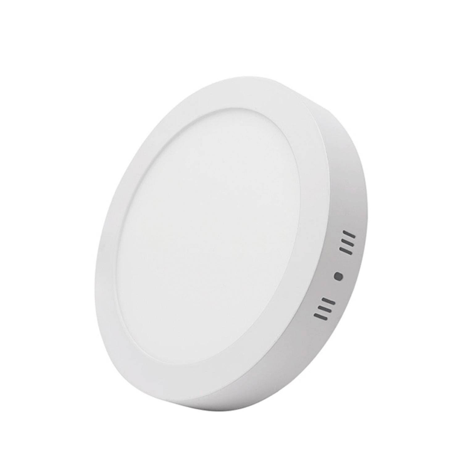 Pack 5 Panel Redondo LED ECO Sobrepuesto Blanco 6W Frío-2