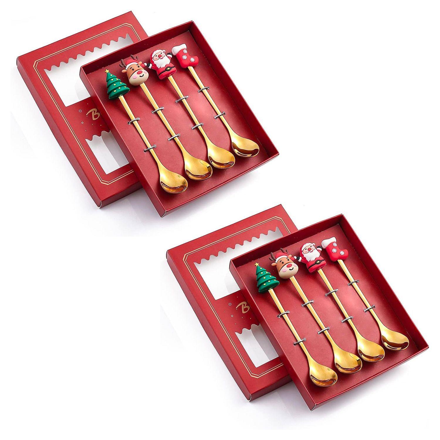 Set 8 Cucharas Navidad Diferentes Diseños-0