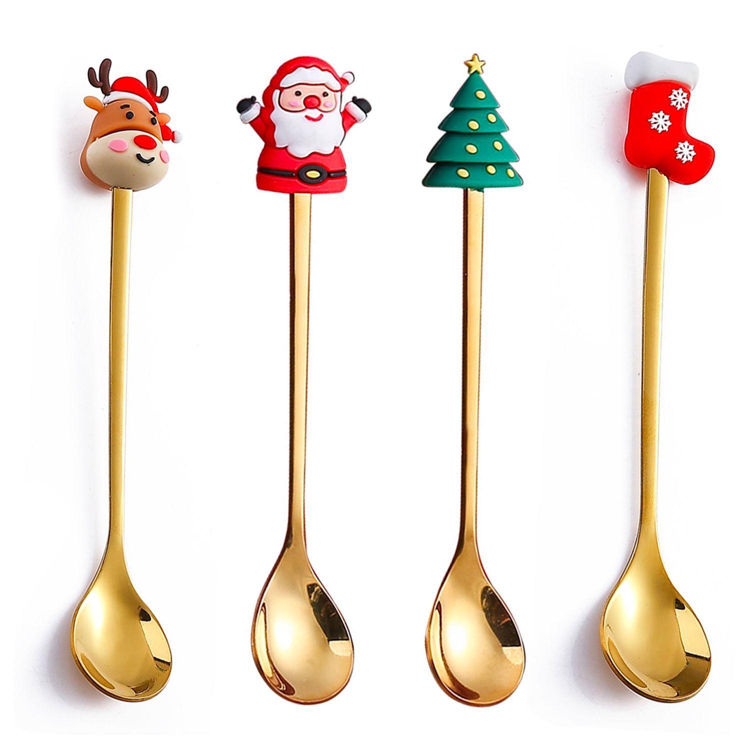 Set 8 Cucharas Navidad Diferentes Diseños-1