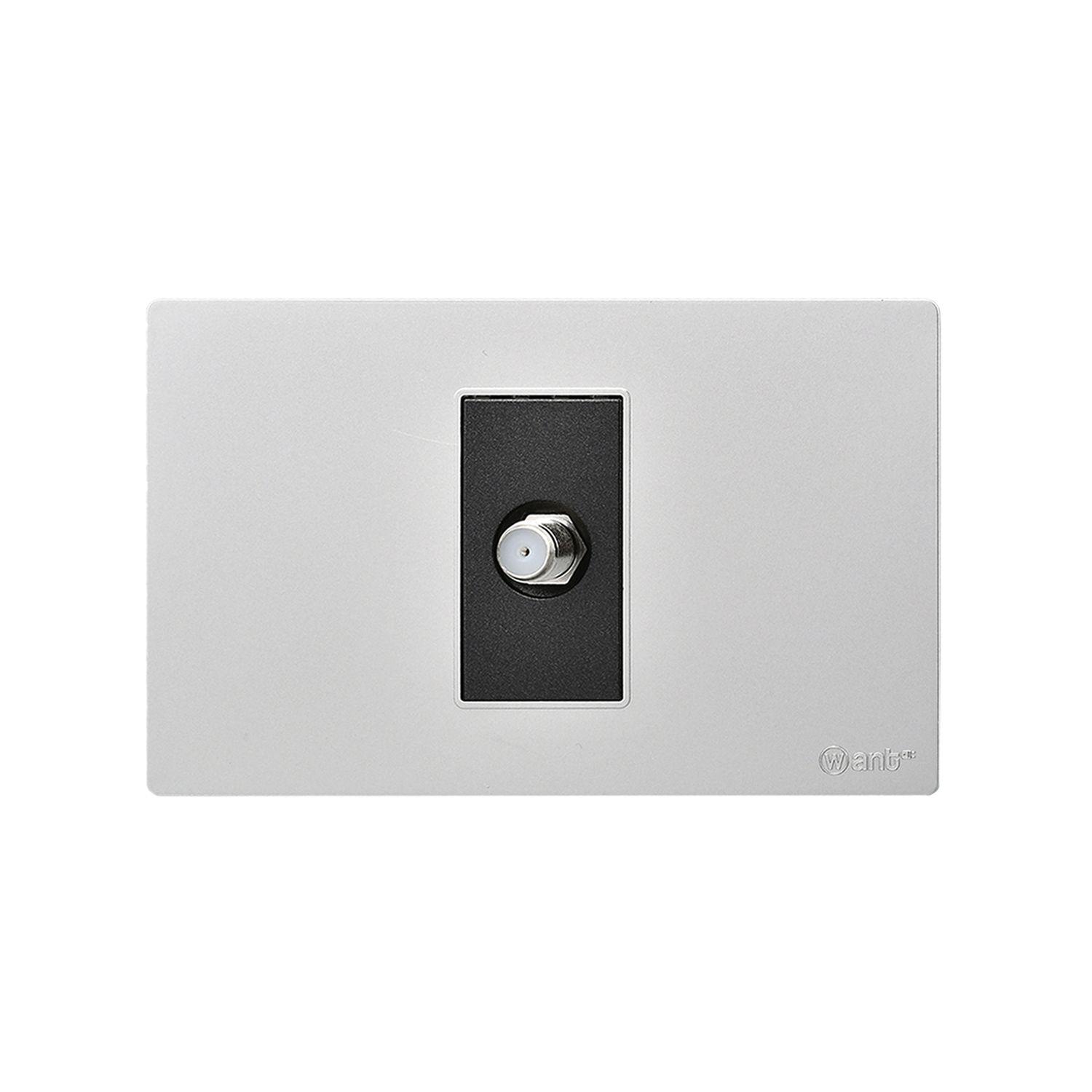 Pack 10 Toma TV Metálico - Gris - Negro-3
