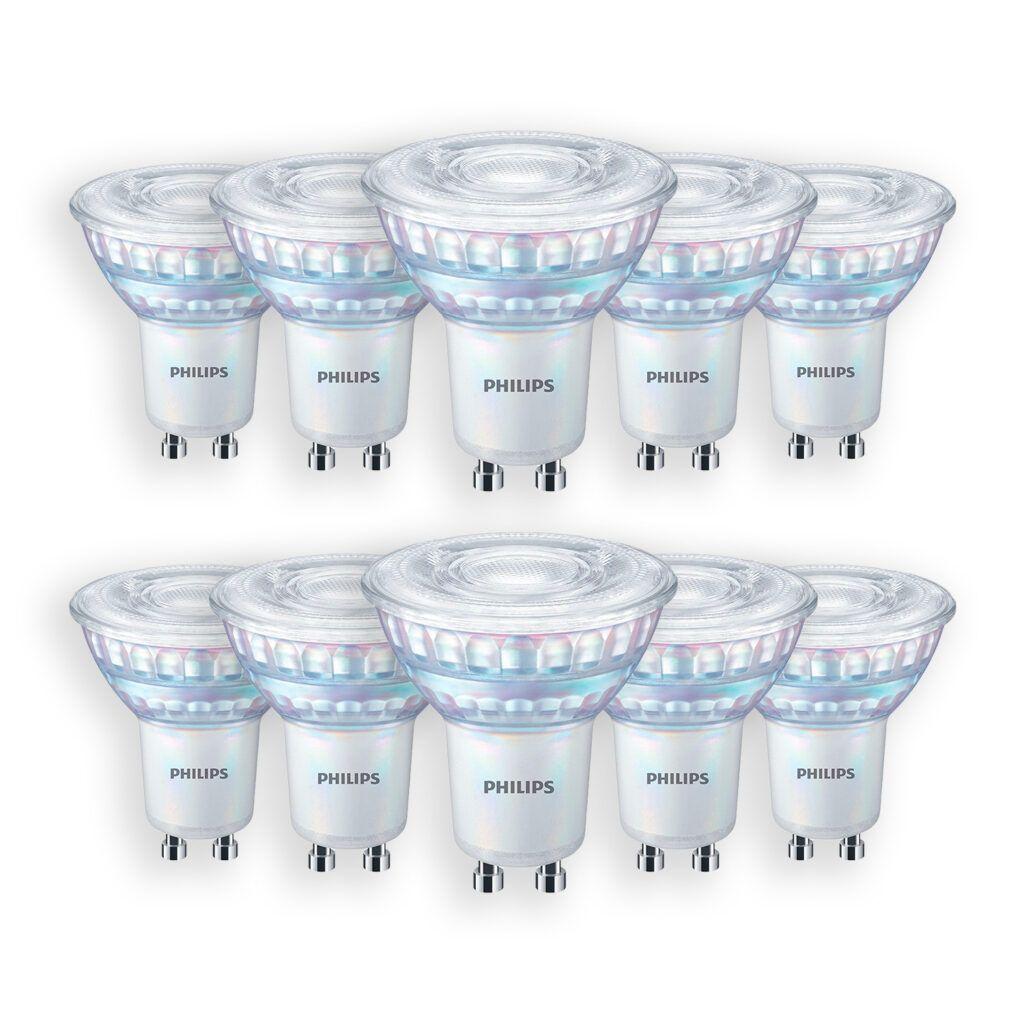 Pack 10 Ampolleta Philips Dimeable MasLed Spot VLE 7W GU10 - Cálido-0