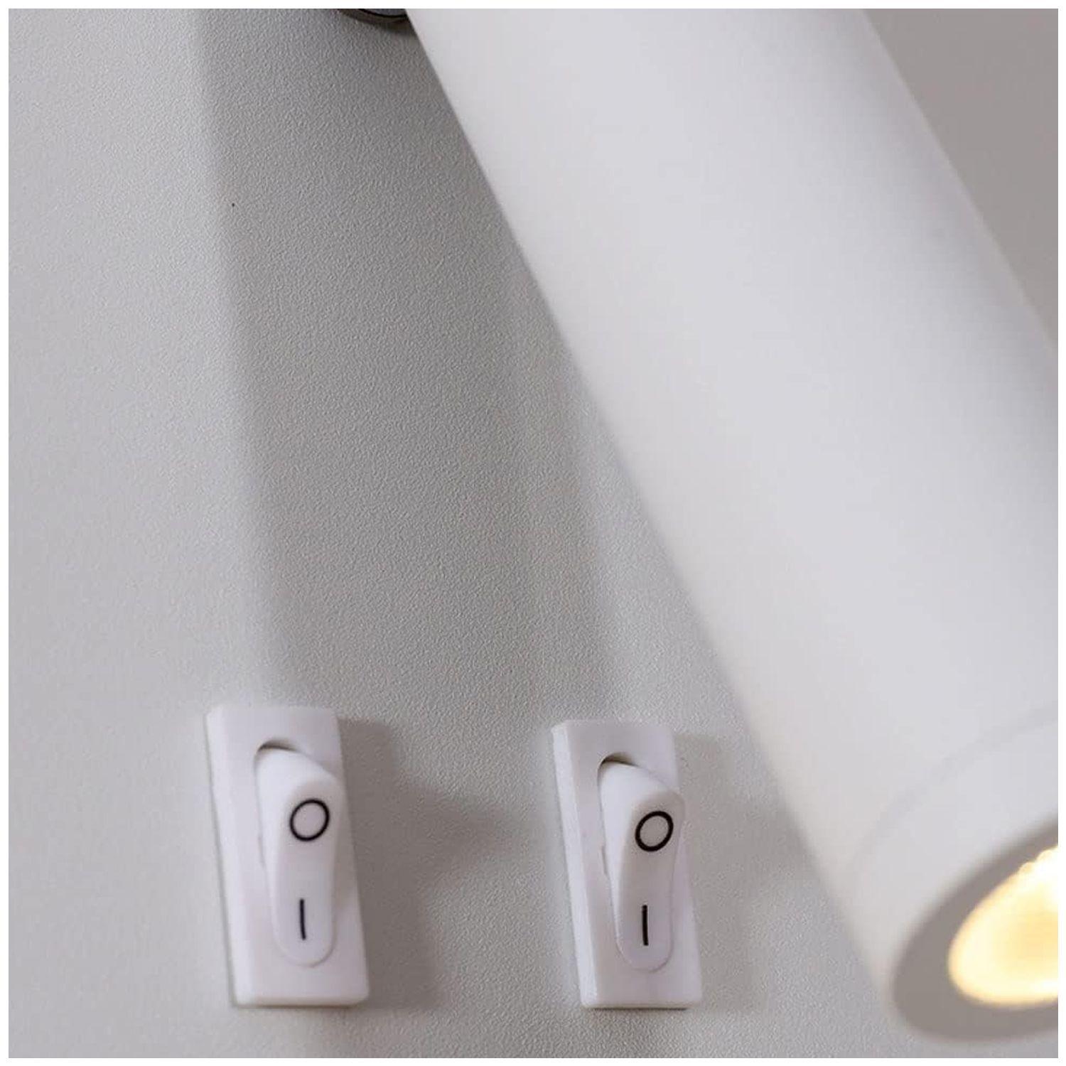 Apliqué Lector LED Round 3W+8W Blanco - Luz Cálida-5