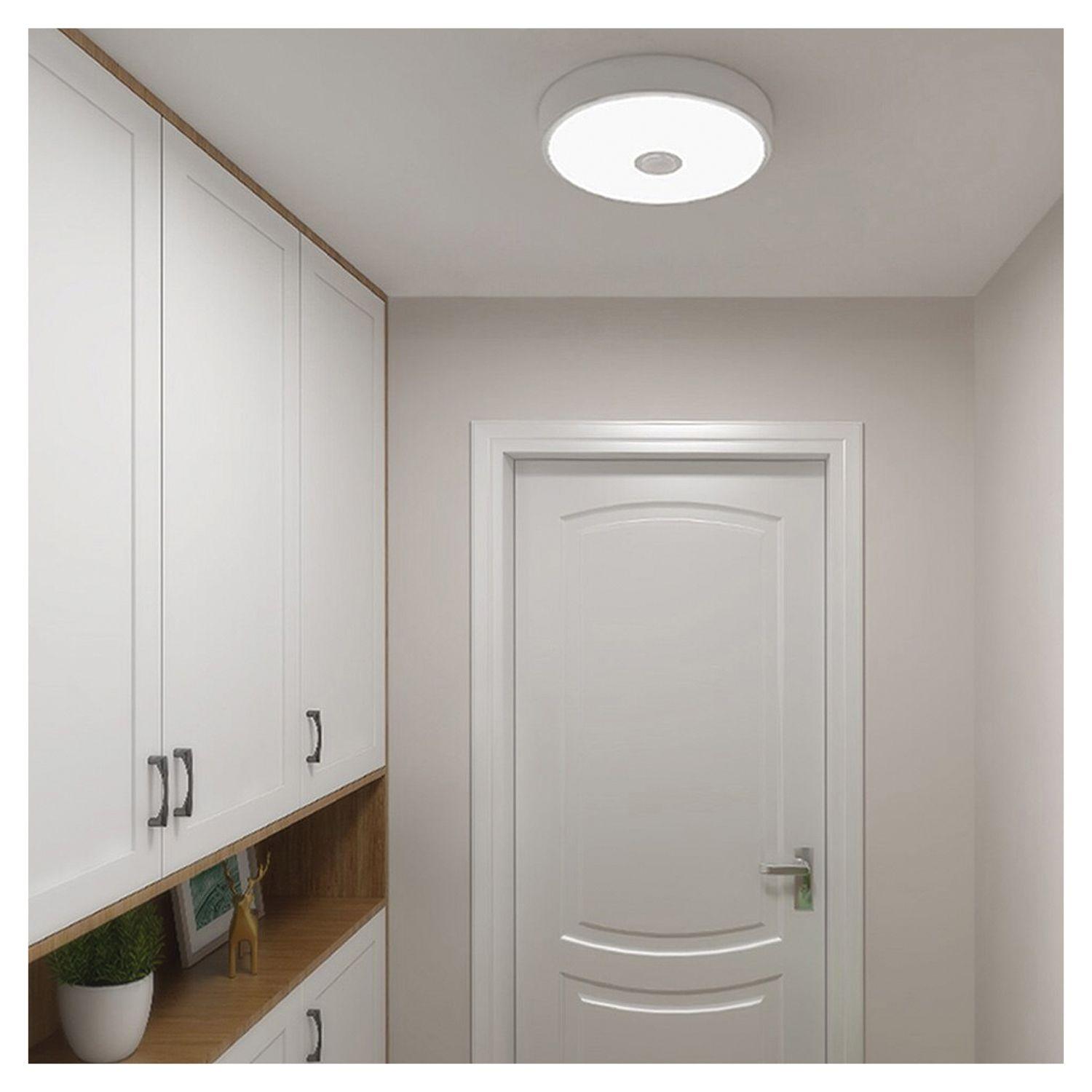 Panel Redondo LED ECO Sobrepuesto Blanco Con Sensor 18W Frío-2