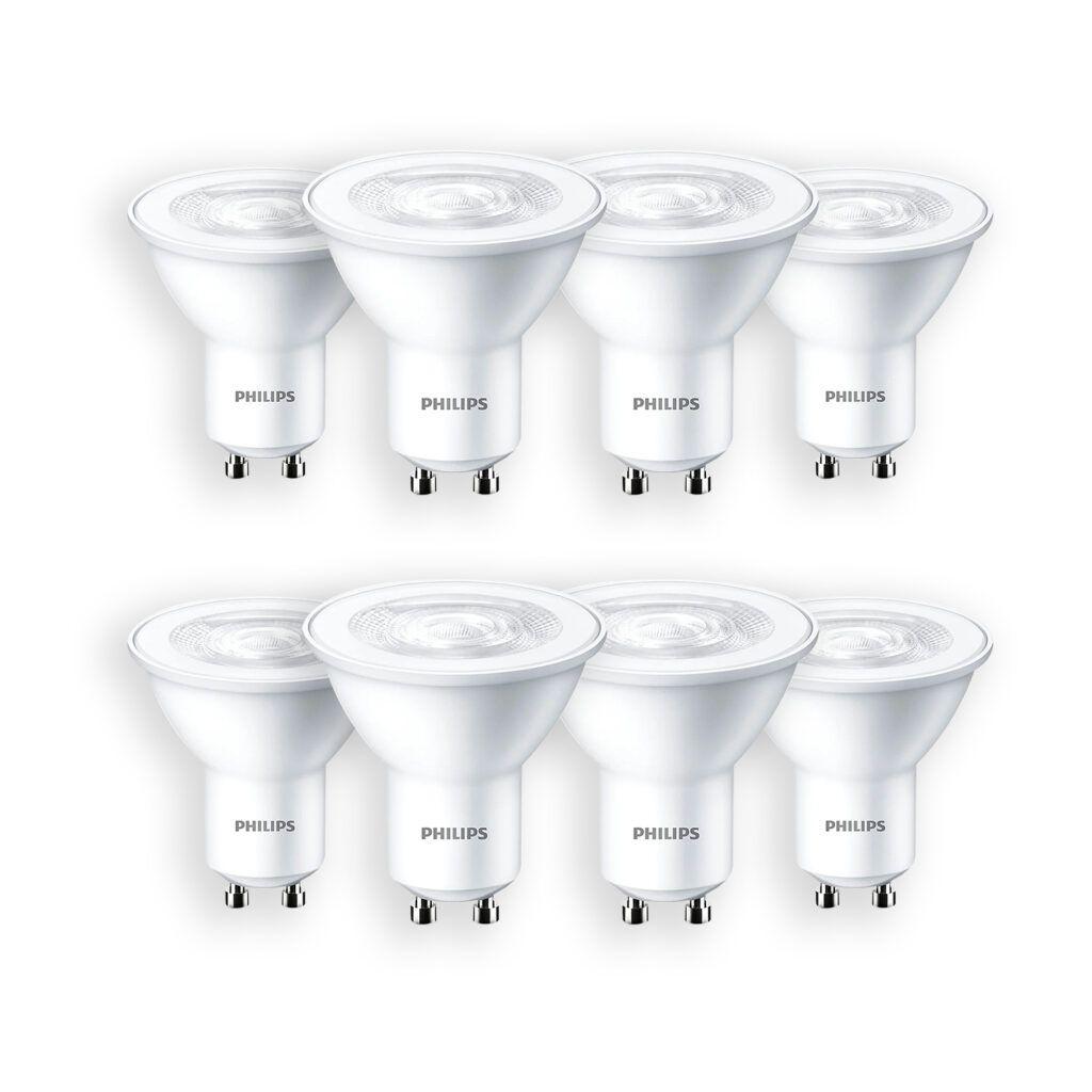 Pack 8 Ampolleta Philips Eco LED 3.8W GU10 - Cálido-0