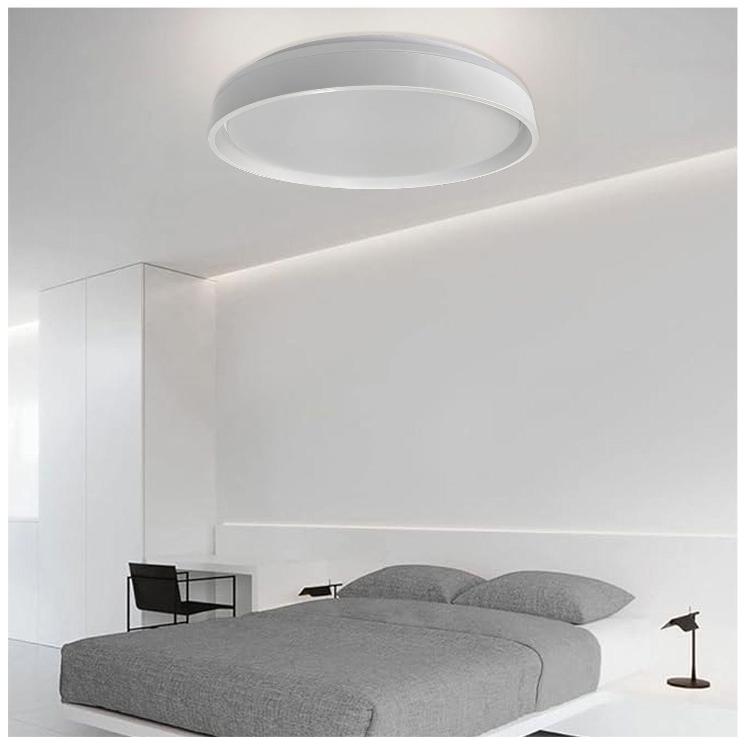 Lámpara LED C/Control 3 Colores 48w Borde Blanco Taurus I-5
