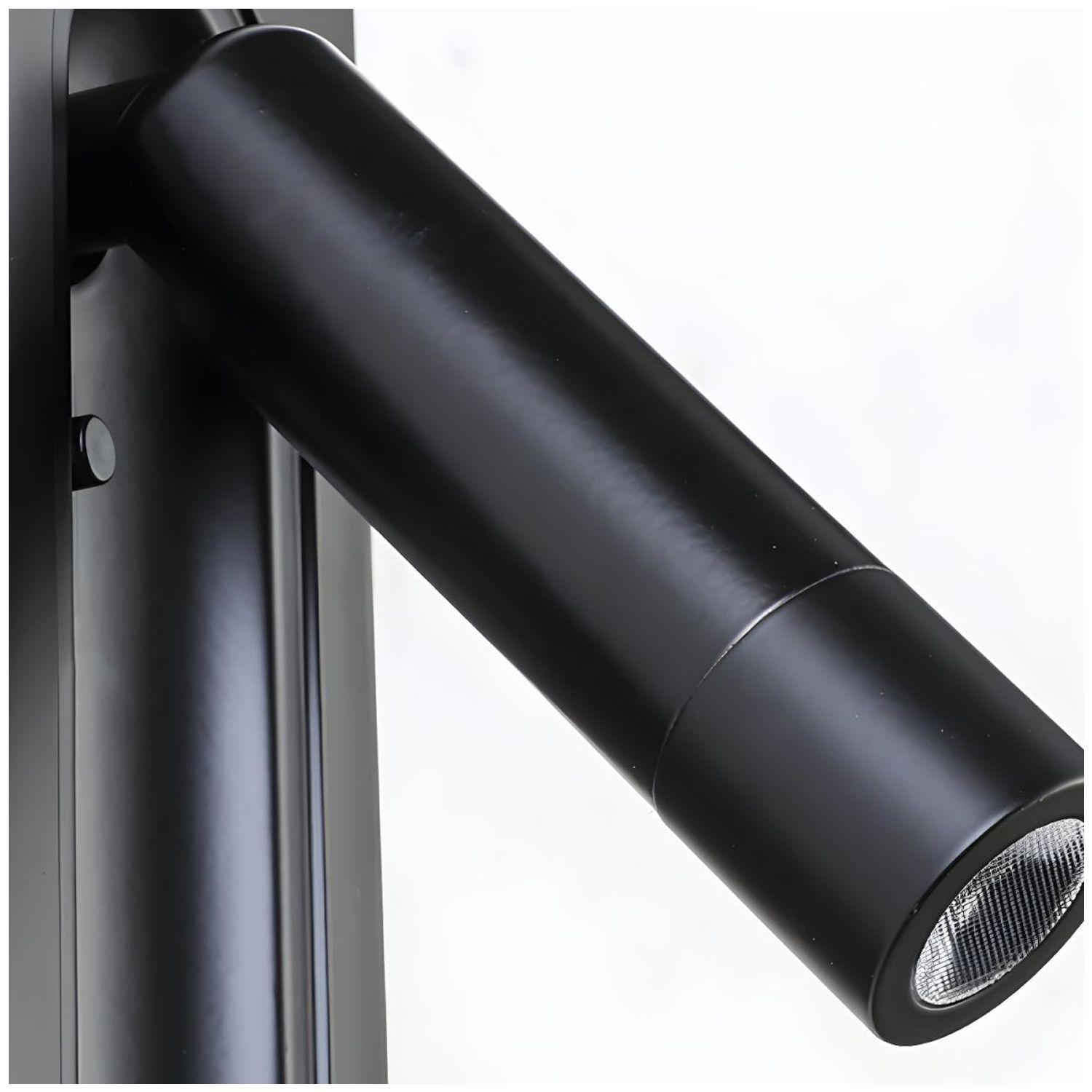 Apliqué Lector LED Uni 3W Negro - Luz Cálida-5
