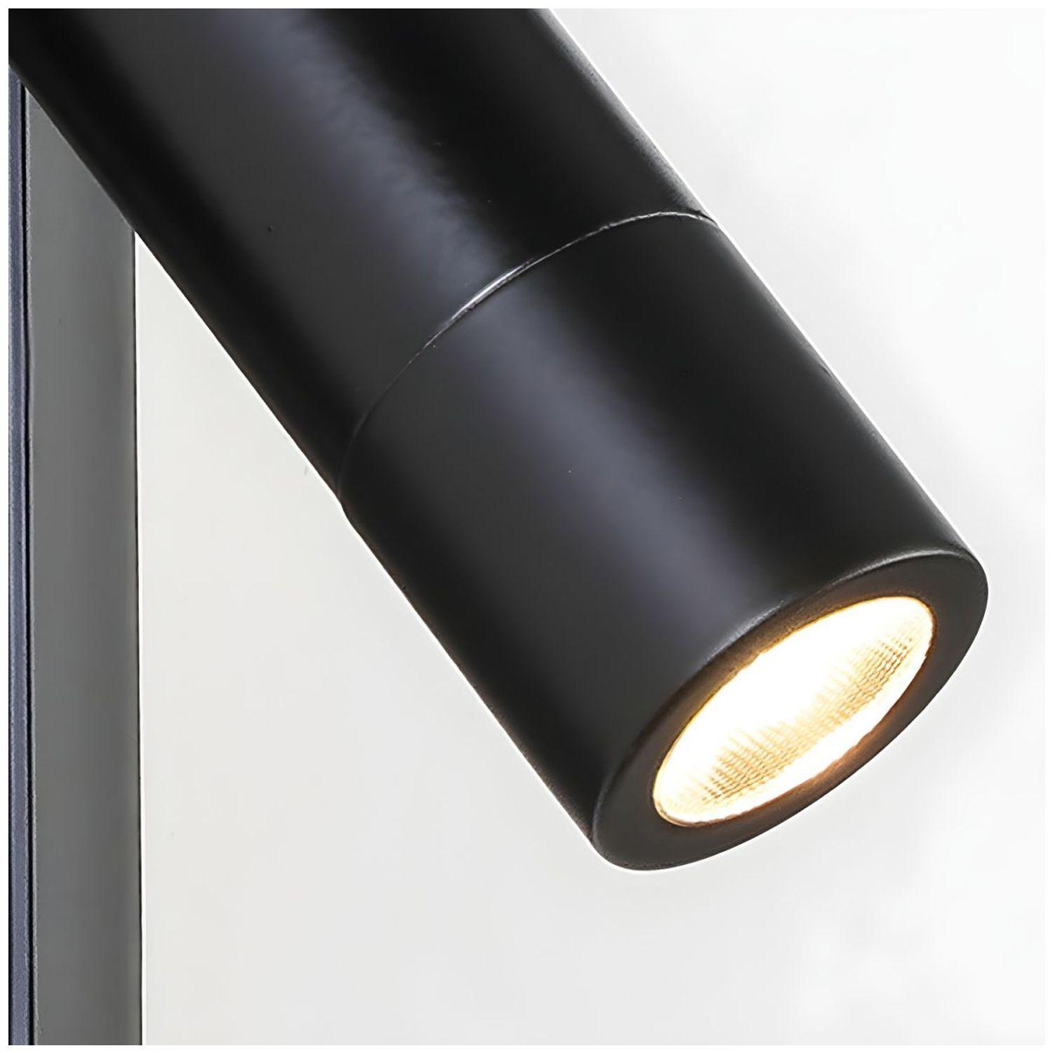 Apliqué Lector LED Uni 3W Negro - Luz Cálida-6
