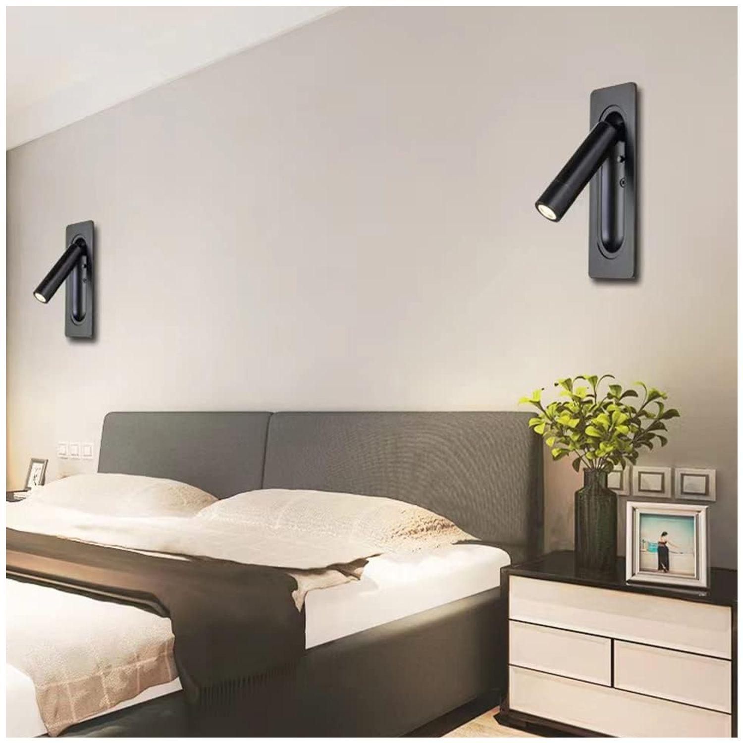 Apliqué Lector LED Uni 3W Negro - Luz Cálida-7