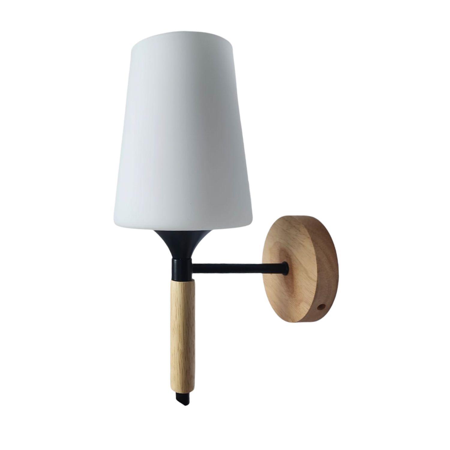 Apliqué de Pared Simple Lusitania Madera E-27 Ampolleta Cálida-1