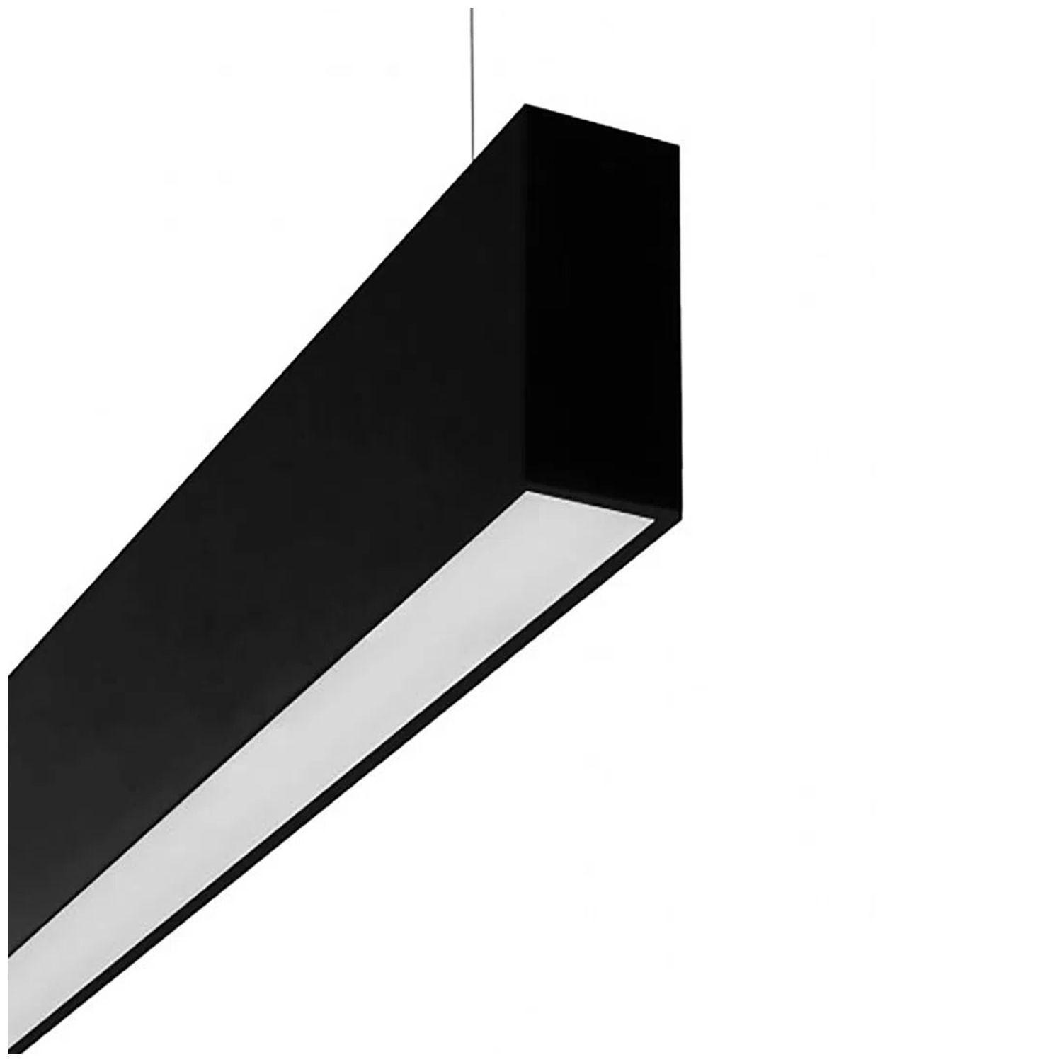 Luminaria Lineal ECO Conectable 5070 40W Negro 120cm Luz Cálida-2
