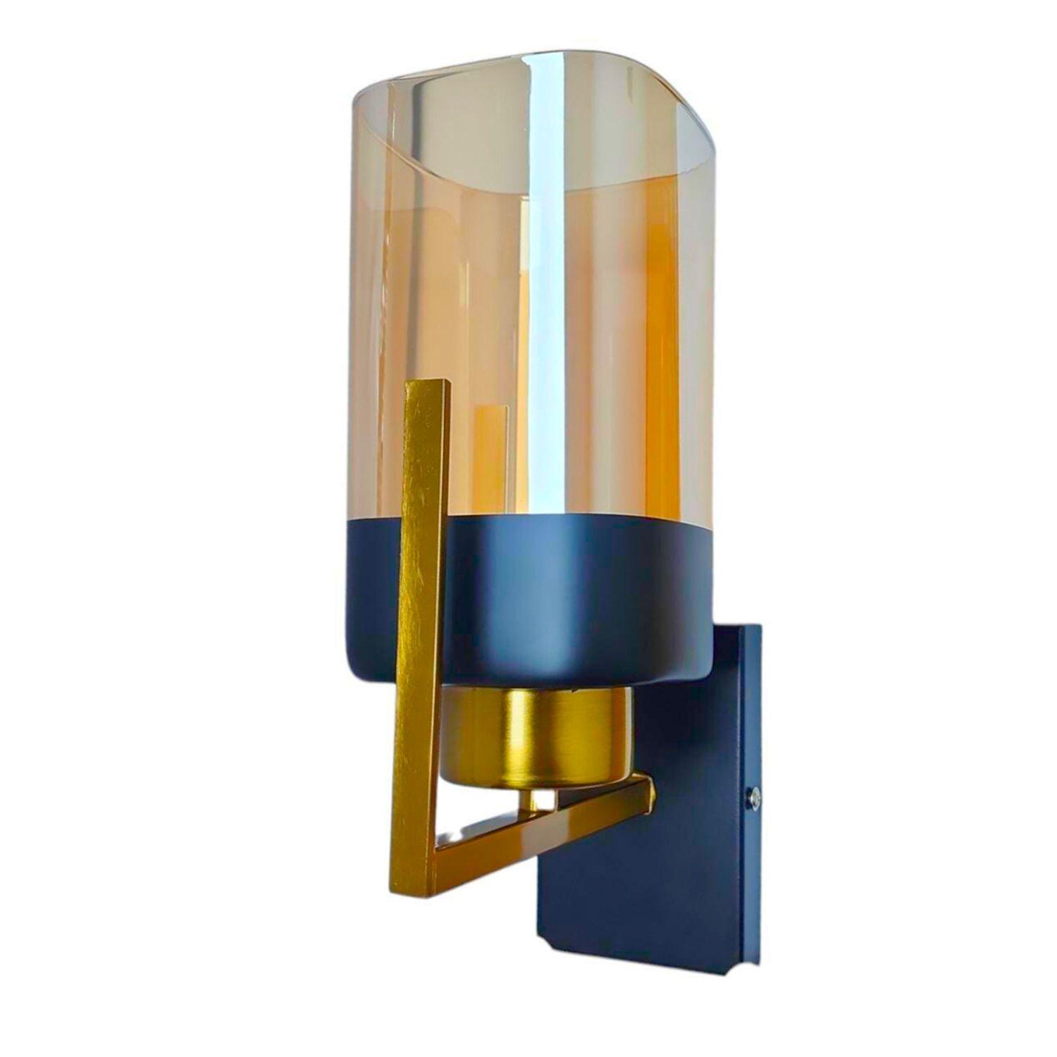 Apliqué Pared Simple Dorado Lesath Cuadrado E-27 Ampolleta Fría-0