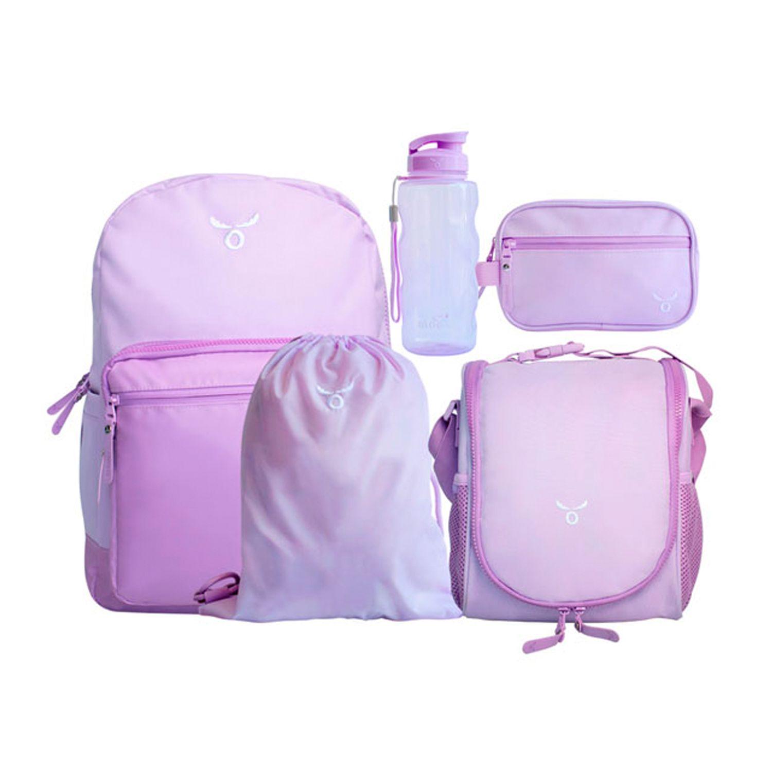 Pack Mochila 5 Piezas Florida Lila -0