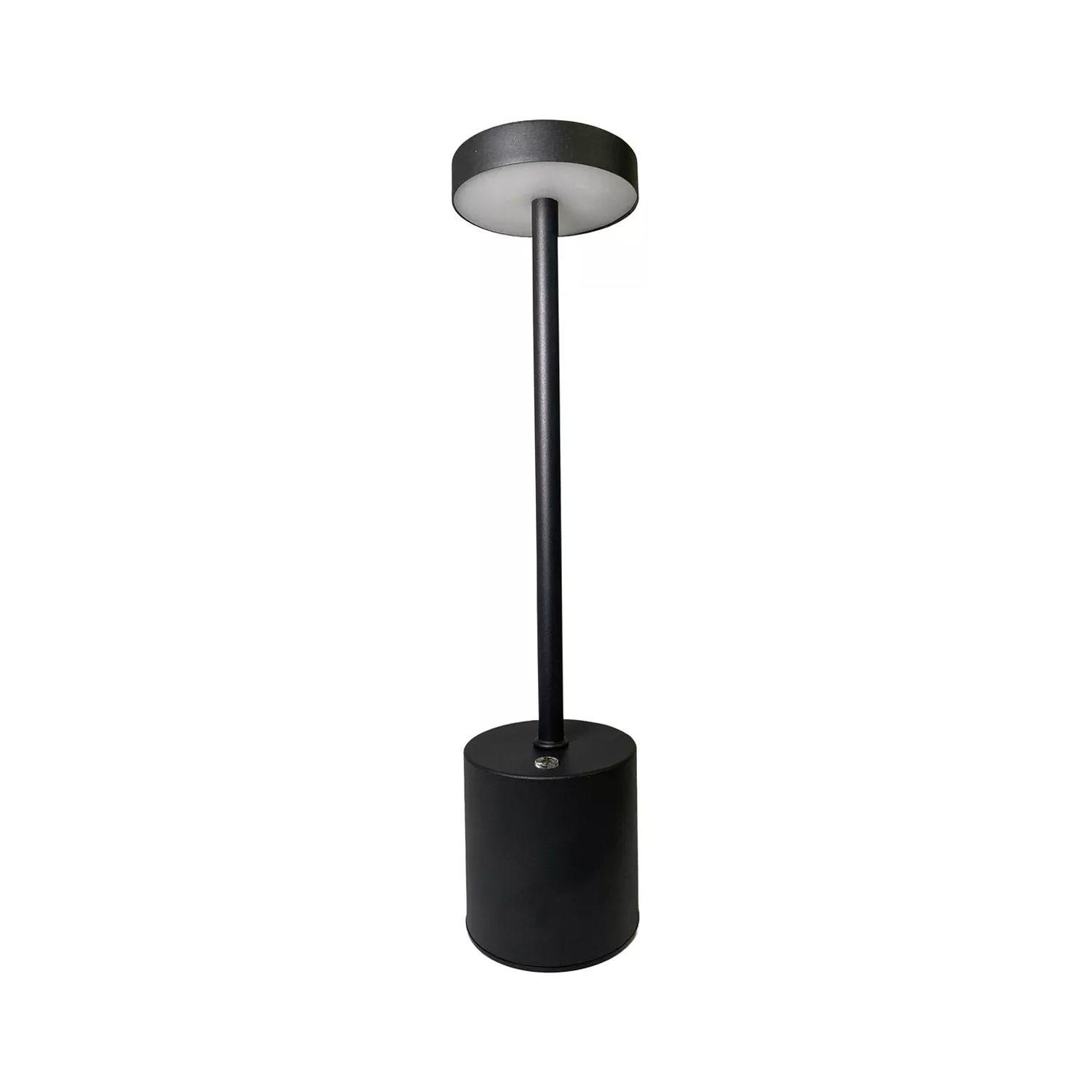 Lampara de Mesa Recargable/ Touch "Minimalista LED" Dimeable Negro-2