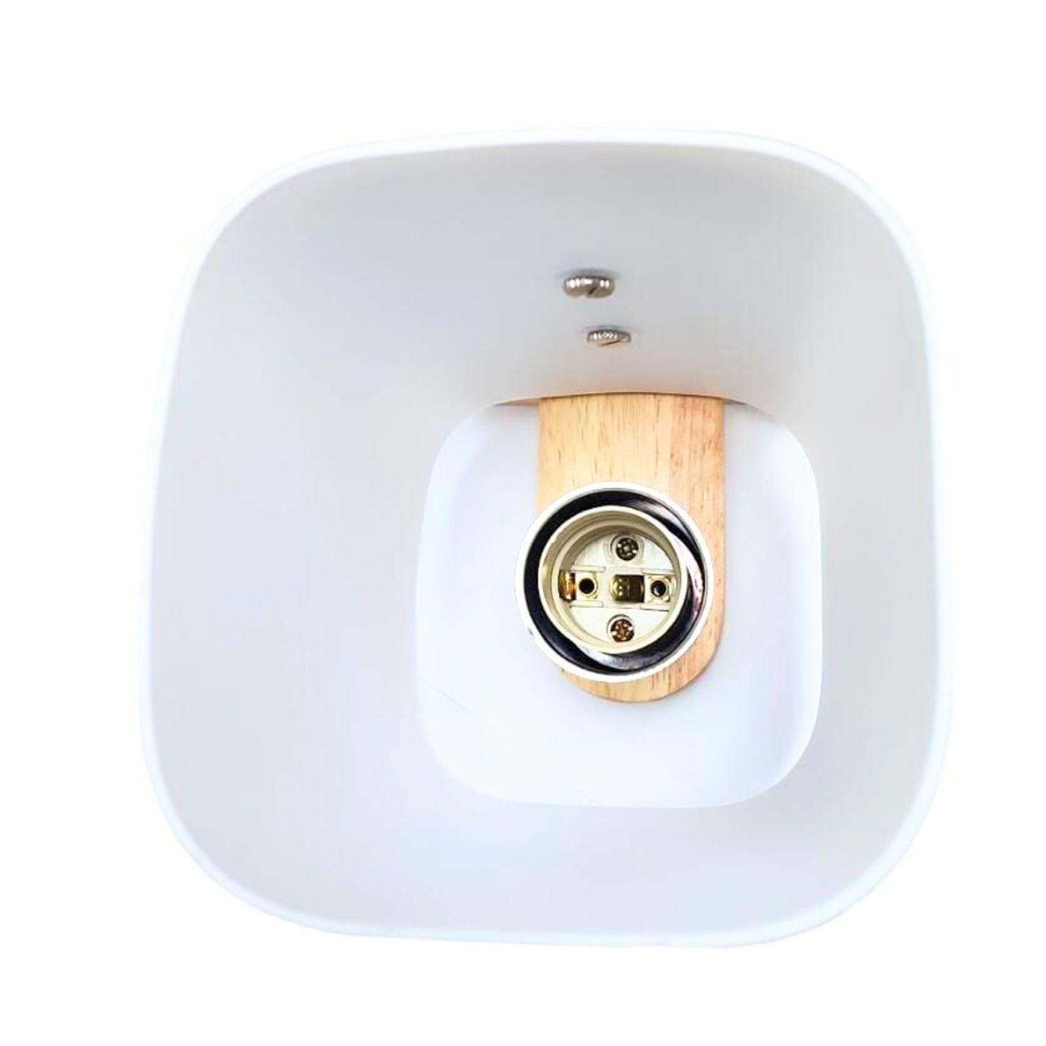 Pack 3 Apliqué de Pared Madera Mond E-27 Blanco Ampolleta Fría-2