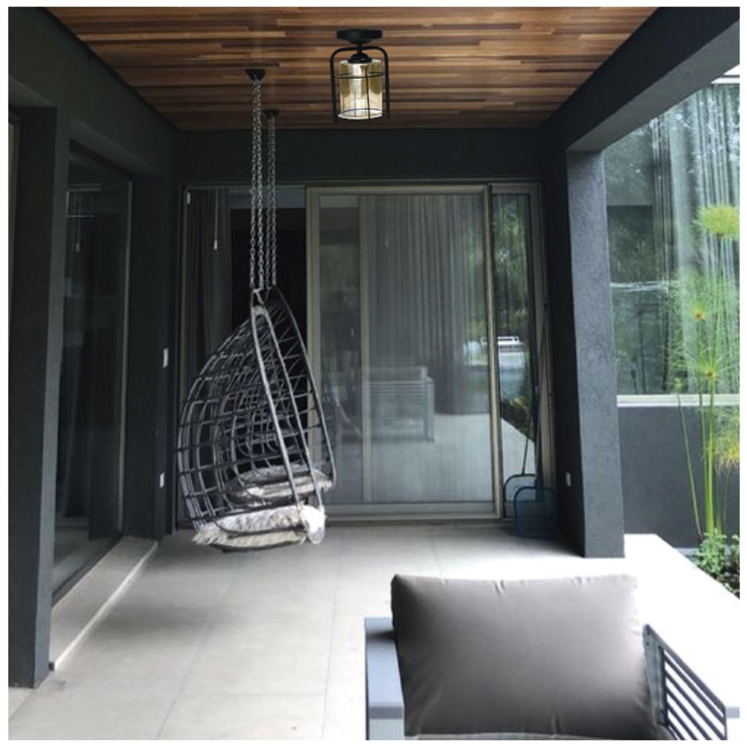 Lámpara Apliqué Para Techo Simple Zosmo Porta E-27 Incluye Ampolleta Calida-2