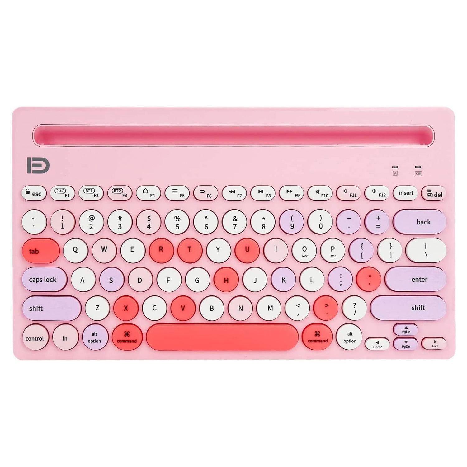 Teclado Bluetooth Retro formato español con letra ¨Ñ¨-0
