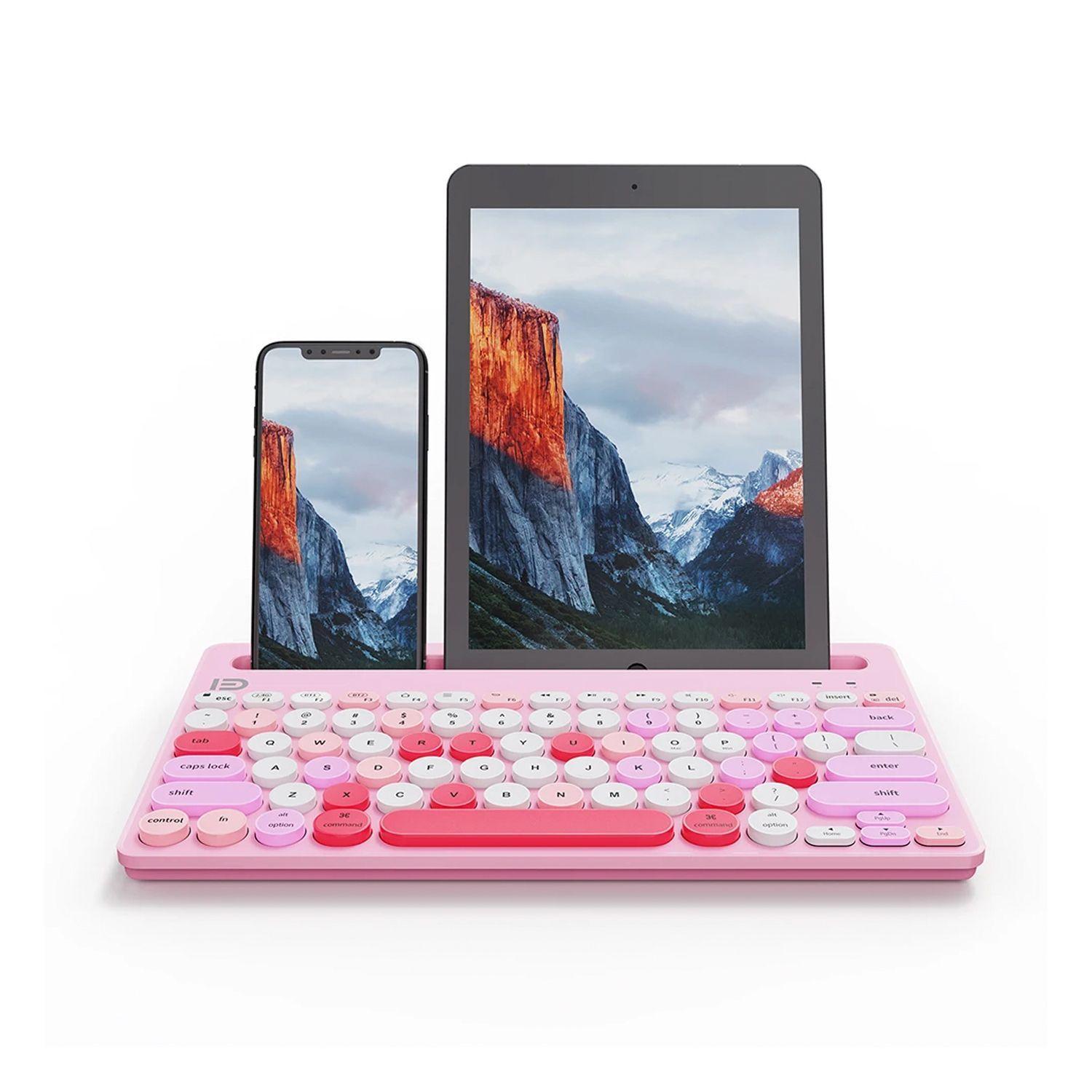 Teclado Bluetooth Retro formato español con letra ¨Ñ¨-1